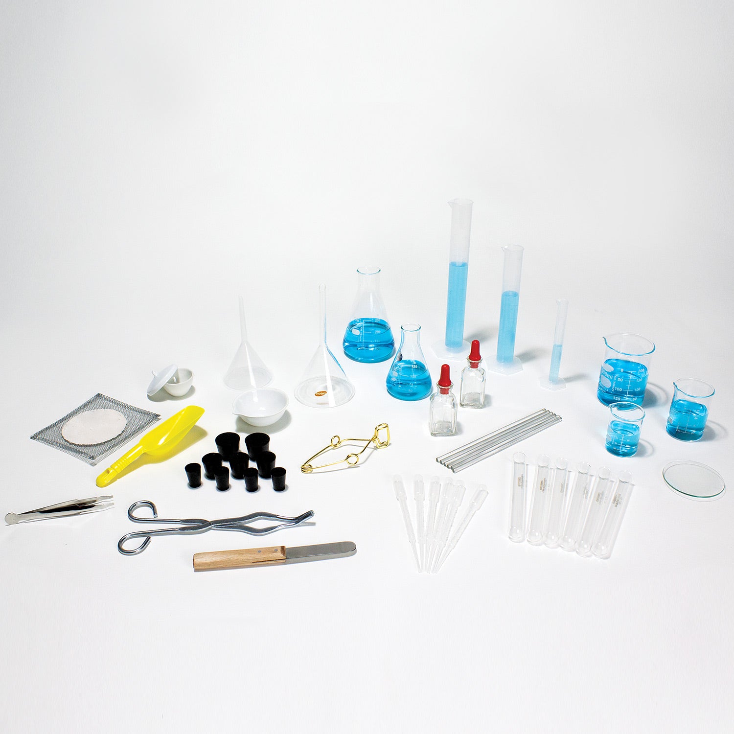 United Scientific® Chemistry Labware Kit – Complete Glassware & Plasticware Set for General Chemistry Labs