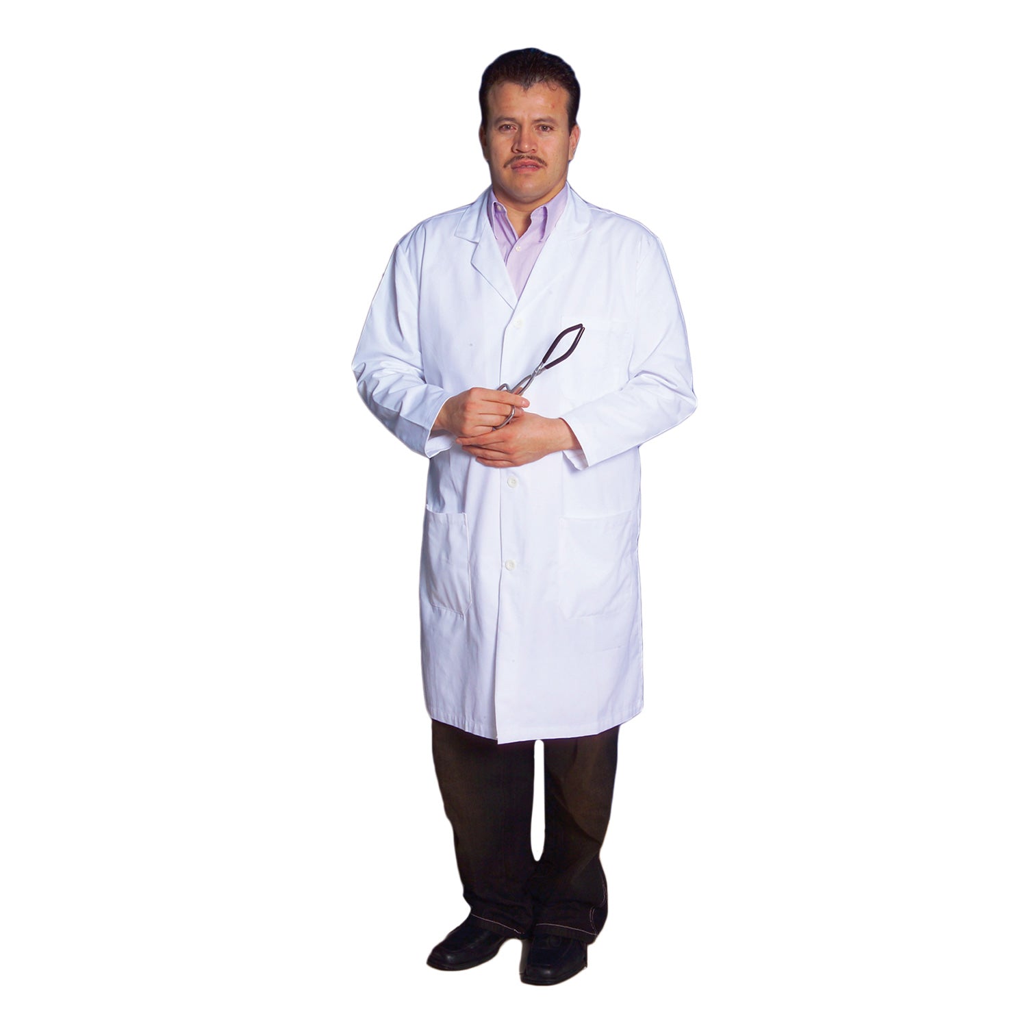 United Scientific® Laboratory Coat – White Cotton Blend Lab Coat with Pockets