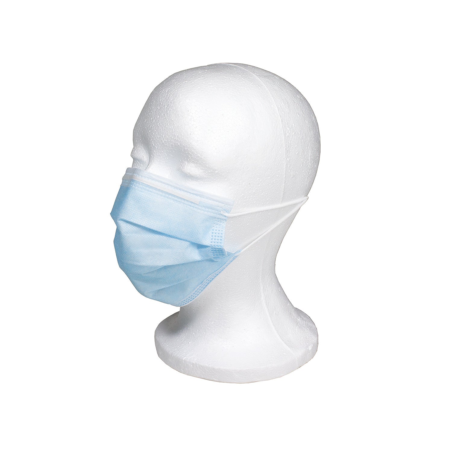 3-Ply Disposable Face Masks with Ear Loops – Breathable, Comfortable & Protective, ≥95% BFE – Blue, Non-Sterile