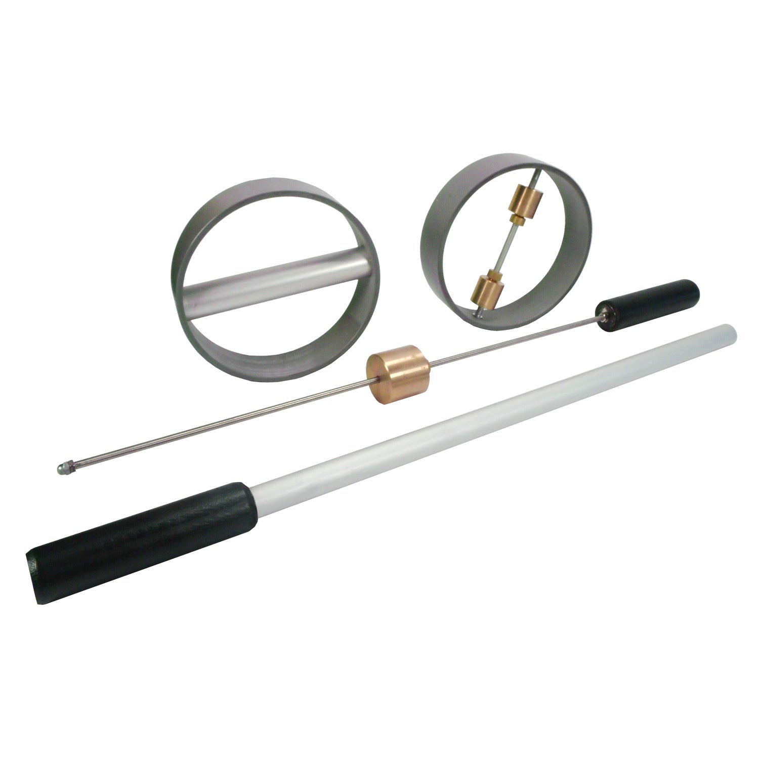 United Scientific® Moment of Inertia Kit – Physics Demonstration with Adjustable Mass Wands & Rings, Classroom STEM Learning Set