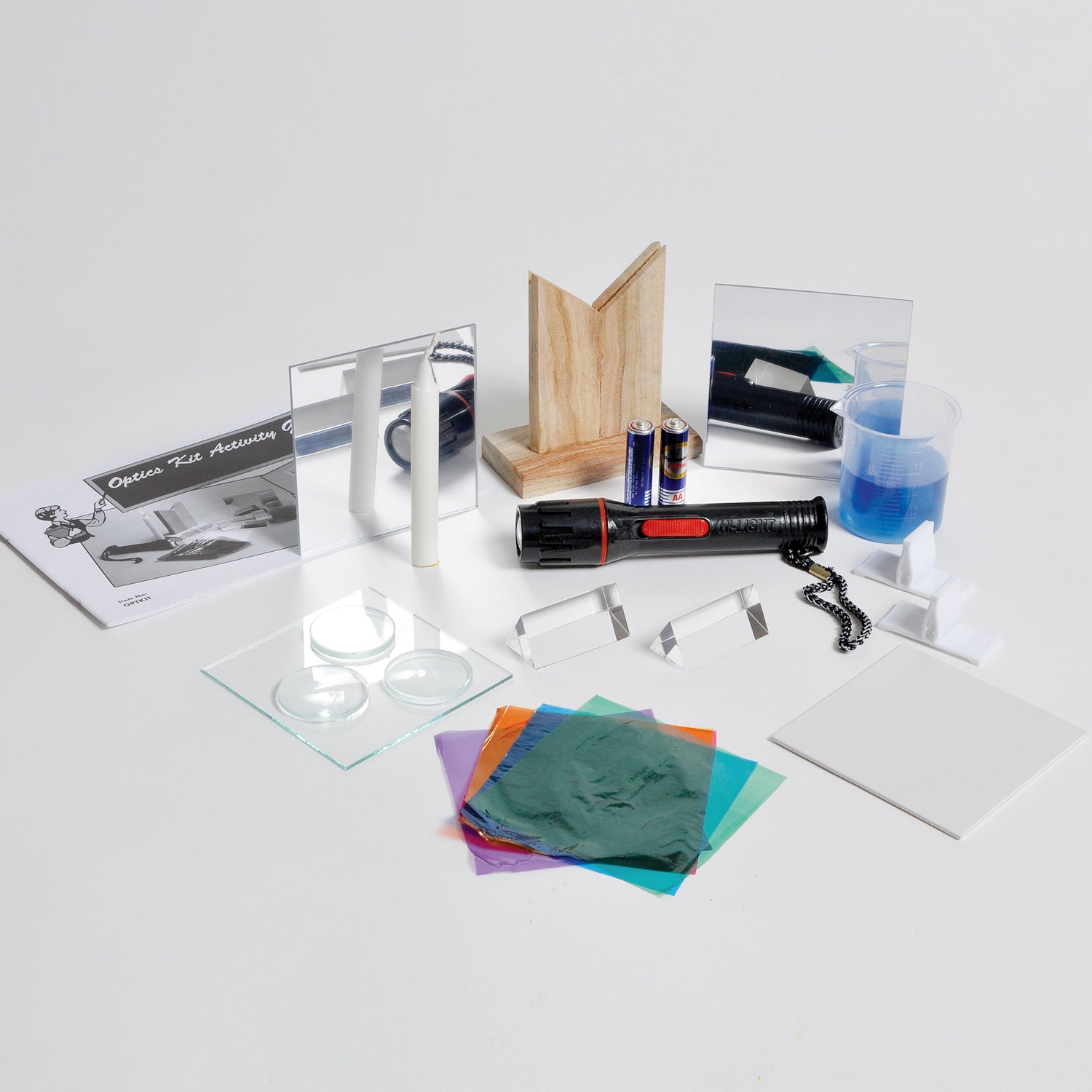 United Scientific® Economy Optics Kit – Complete Light and Color Experiment Set for Physics & STEM Education