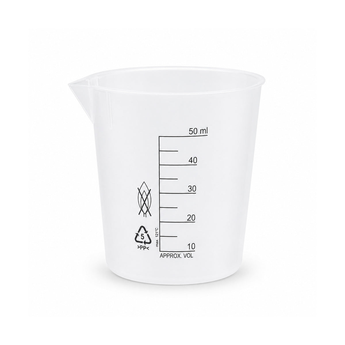 Polypropylene Beakers with Printed Graduations & Pour Spout, Autoclavable Lab Beakers, 50mL–10000mL