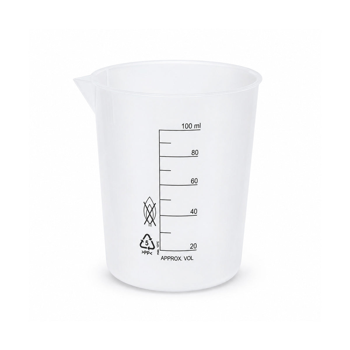 Polypropylene Beakers with Printed Graduations & Pour Spout, Autoclavable Lab Beakers, 50mL–10000mL