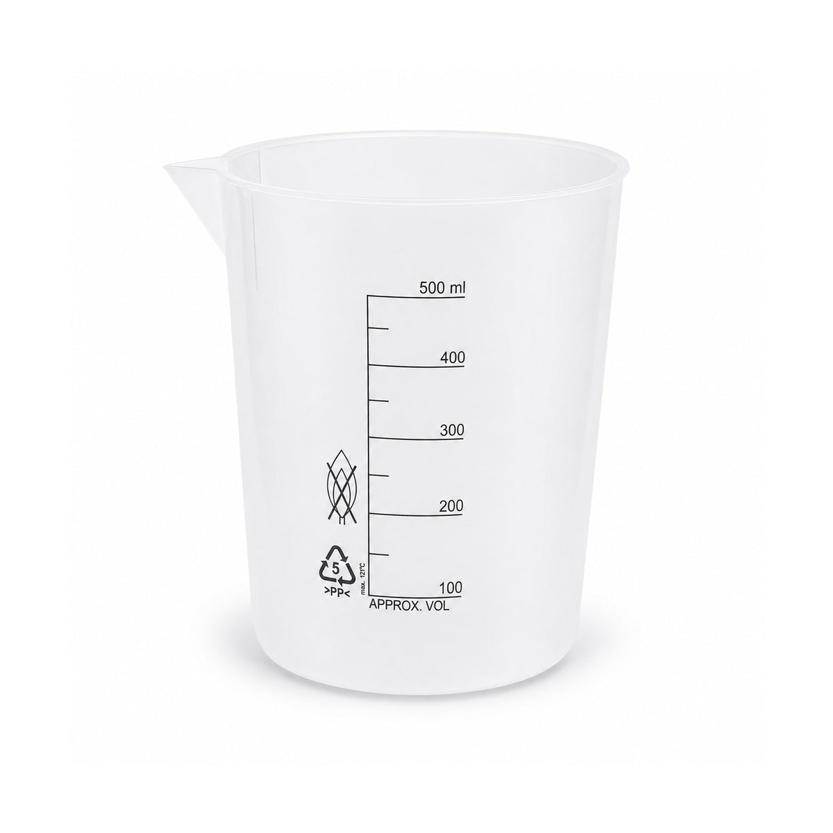 Polypropylene Beakers with Printed Graduations & Pour Spout, Autoclavable Lab Beakers, 50mL–10000mL