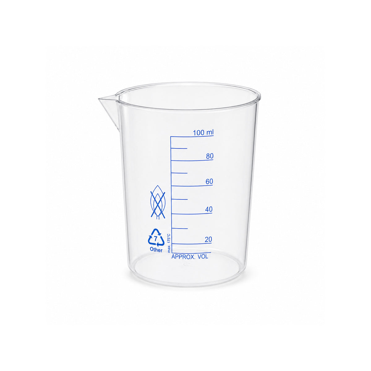 Polymethylpentene (PMP) Beakers with Printed Graduations, Autoclavable Stackable Plastic Lab Beakers, 50mL–10,000mL