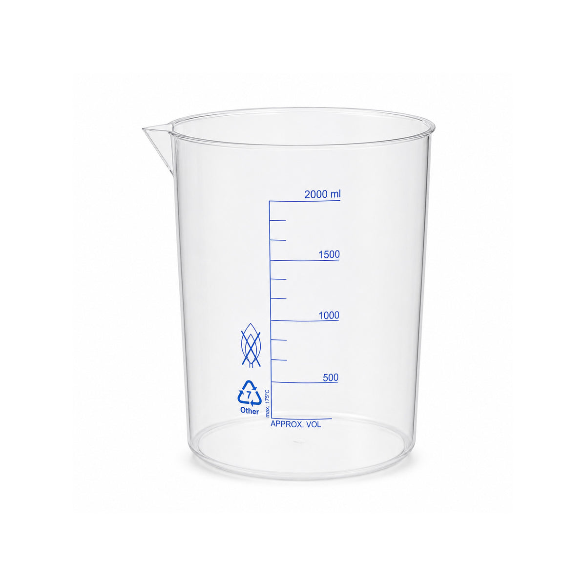 Polymethylpentene (PMP) Beakers with Printed Graduations, Autoclavable Stackable Plastic Lab Beakers, 50mL–10,000mL