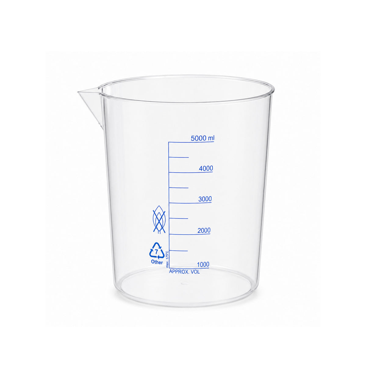 Polymethylpentene (PMP) Beakers with Printed Graduations, Autoclavable Stackable Plastic Lab Beakers, 50mL–10,000mL