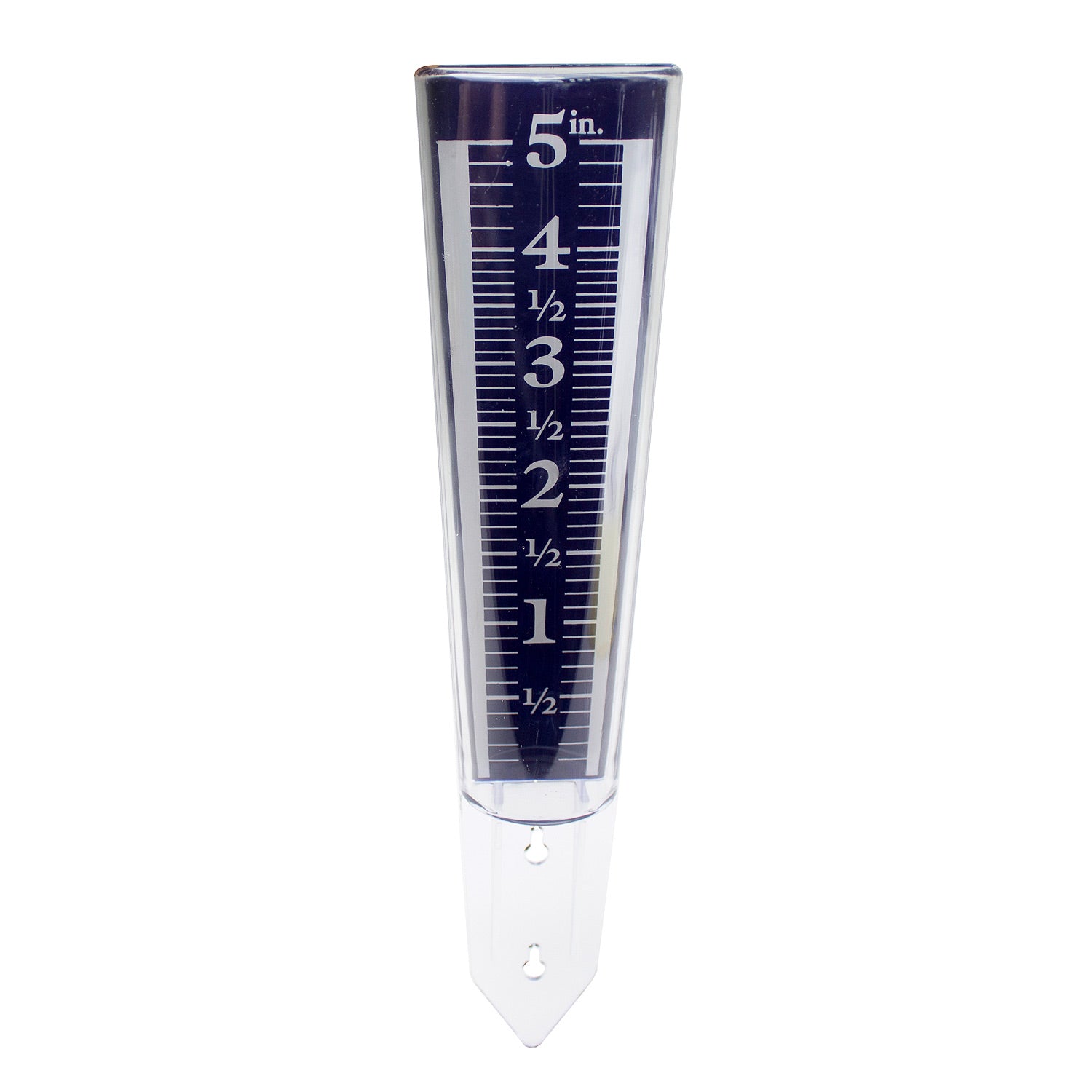 United Scientific® Rain Gauge – Outdoor Rainfall Measuring Instrument, 5-Inch Capacity, Wall or Ground Mount, Durable Polystyrene Construction