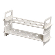 United Scientific® Plastic Test Tube Rack – 12-Tube Capacity, Polypropylene, Chemical-Resistant, Unassembled