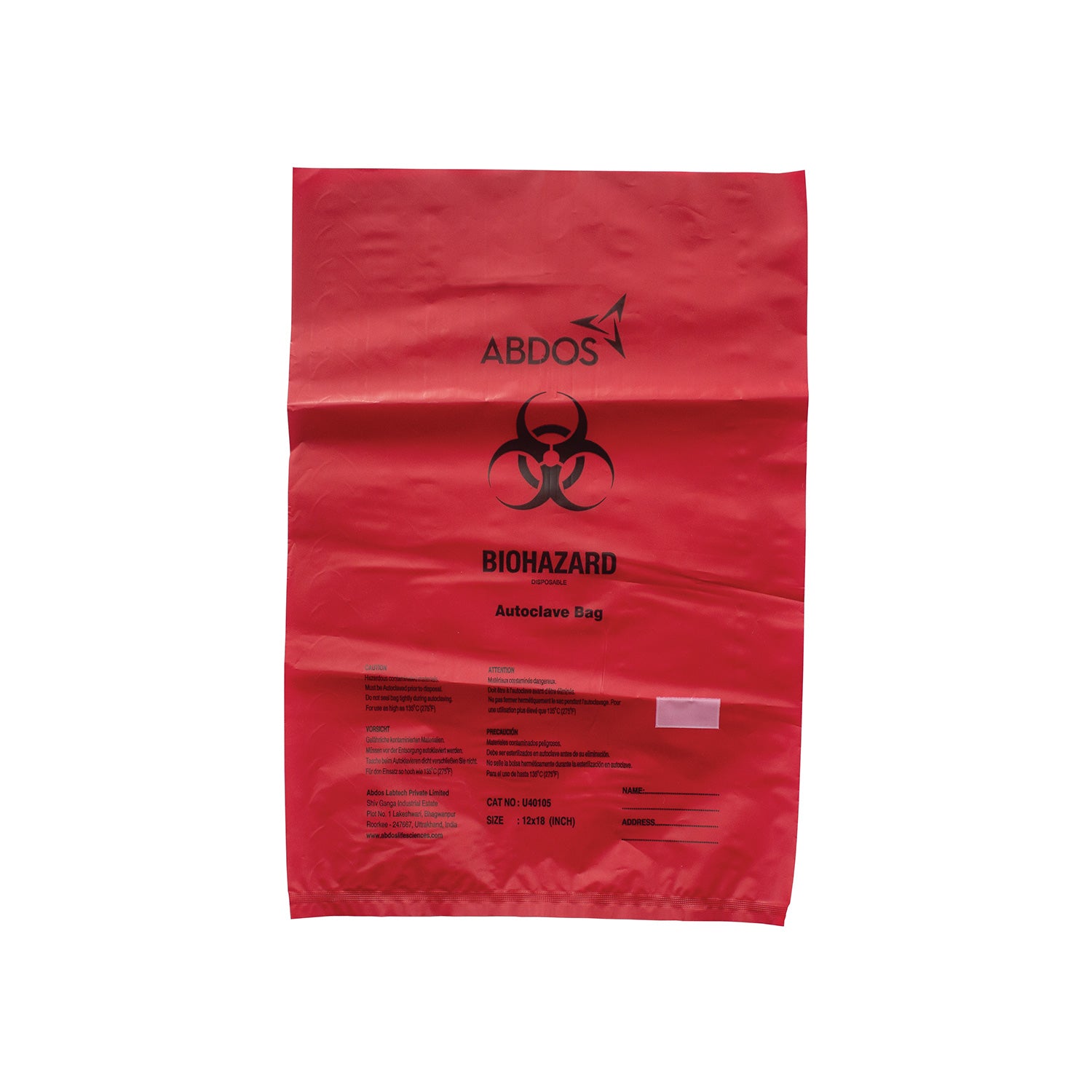 United Scientific® Biohazard Disposable Bags, Pack of 200, Polypropylene, Autoclavable Waste Disposal