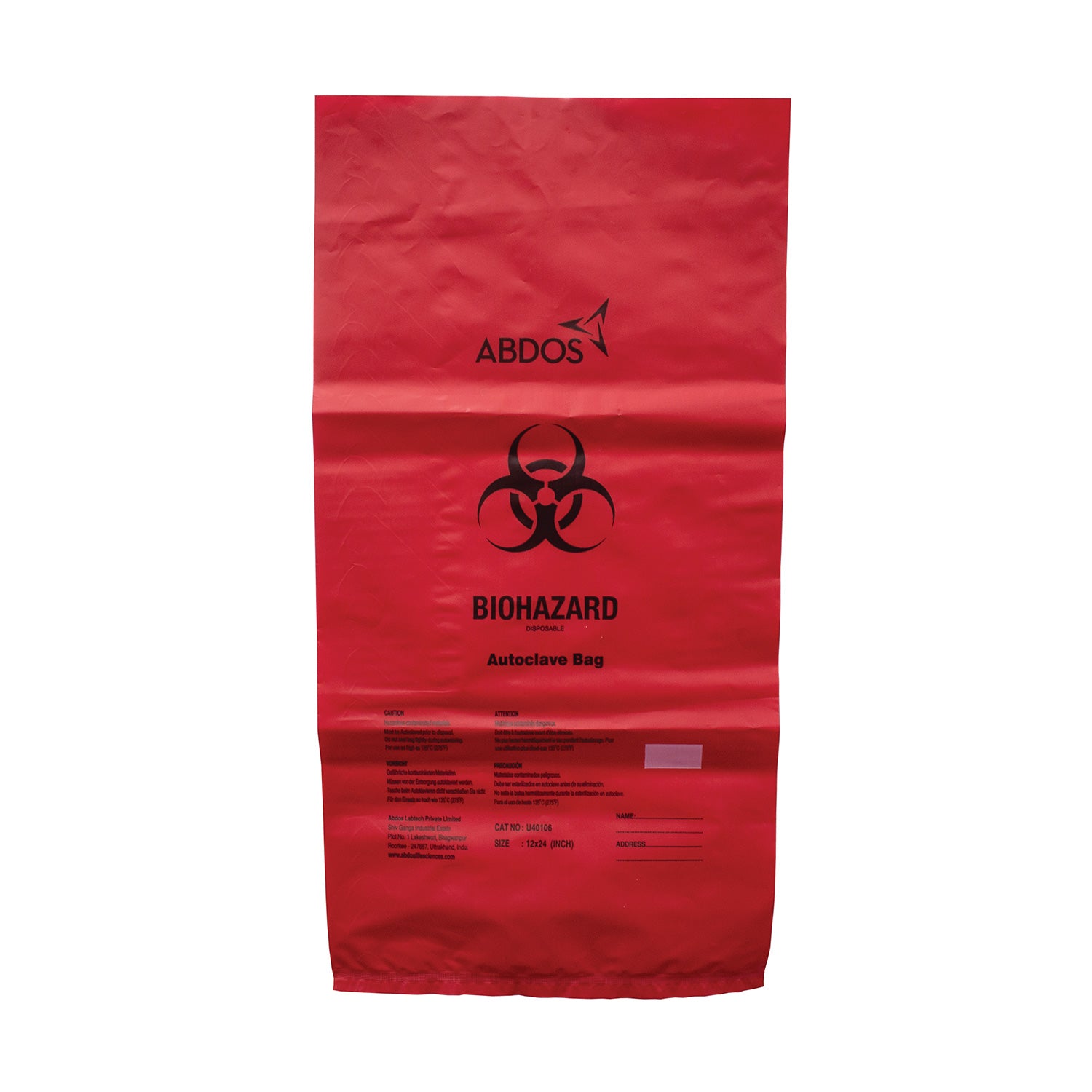 United Scientific® Biohazard Disposable Bags, Pack of 200, Polypropylene, Autoclavable Waste Disposal