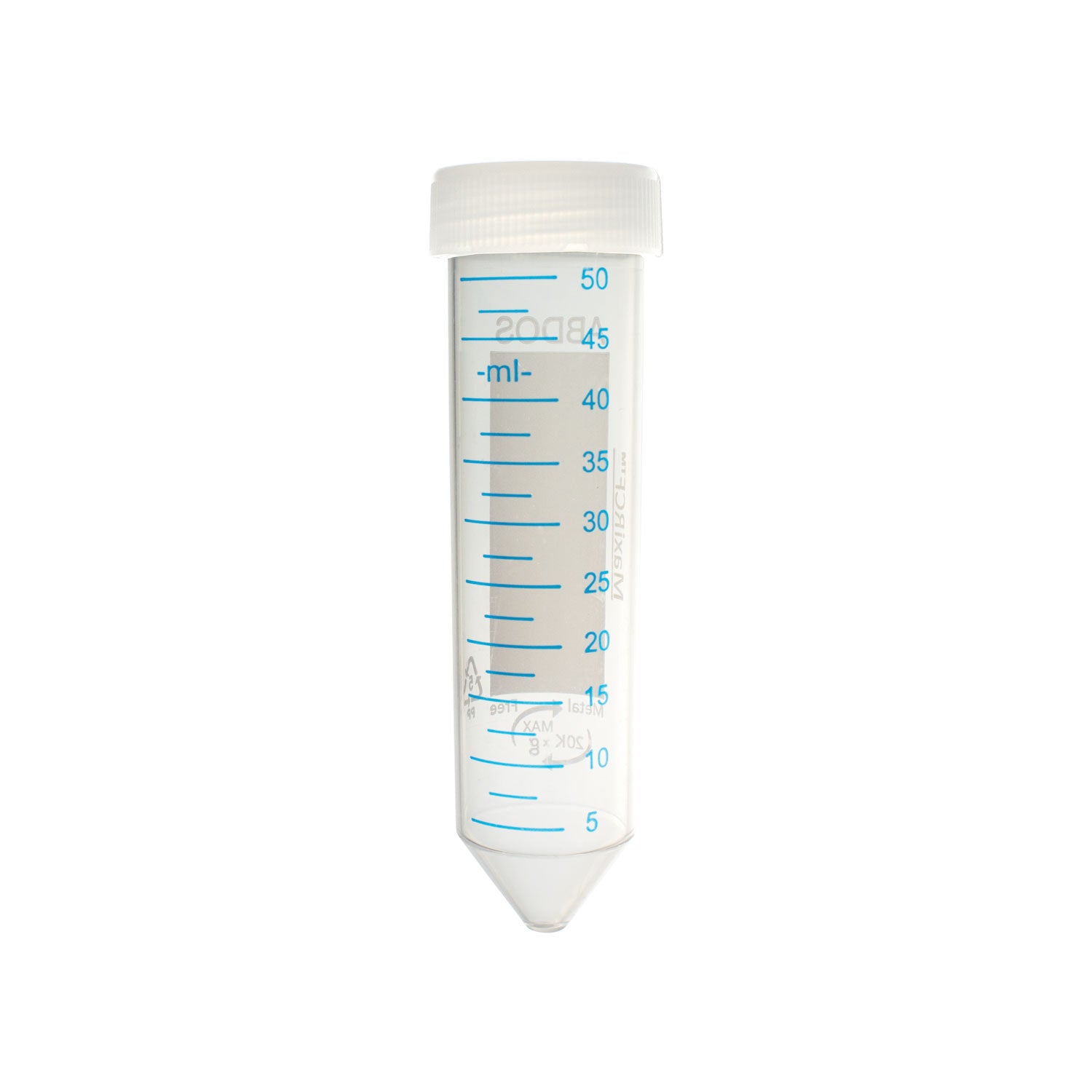 MaxiRCF™ 50mL Conical Centrifuge Tubes – Bulk Pack of 500, Trace Metal Free, High-Purity Polypropylene, Leak-Proof Caps