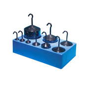 United Scientific® Hooked Weight Set – 9 Piece Cast Iron Masses with Black Enamel Finish & Storage Box
