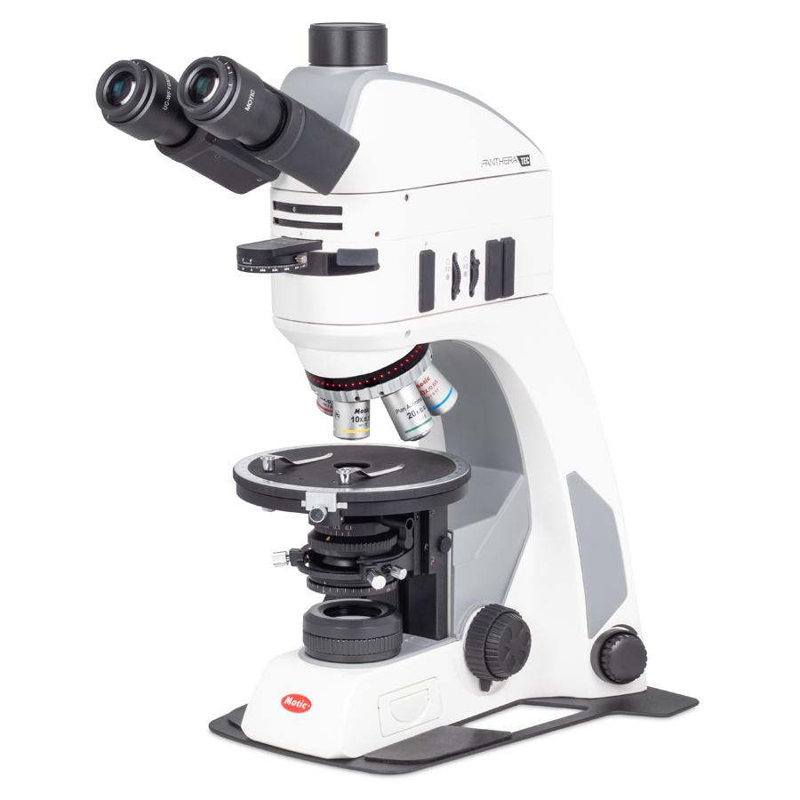 Motic Panthera TEC-Epi POL Polarizing Microscopes – UC Plan Achromatic Optics, Transmitted & Incident Illumination, LED/Halogen Dual Light