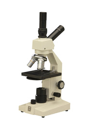 National 132-CLED Dual View LED Compound Microscope for Classroom & Lab – High School Biology Microscope with DIN Optics, LED Illumination & Coarse/Fine Focus