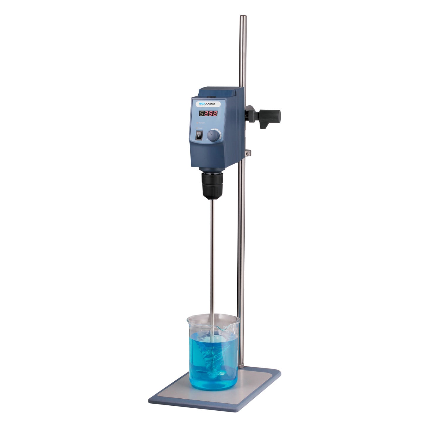 SCILOGEX SCI20-S LED Digital Overhead Stirrer, 20L Capacity, 50–2200 RPM, Stainless Steel Cross Stirrer Included
