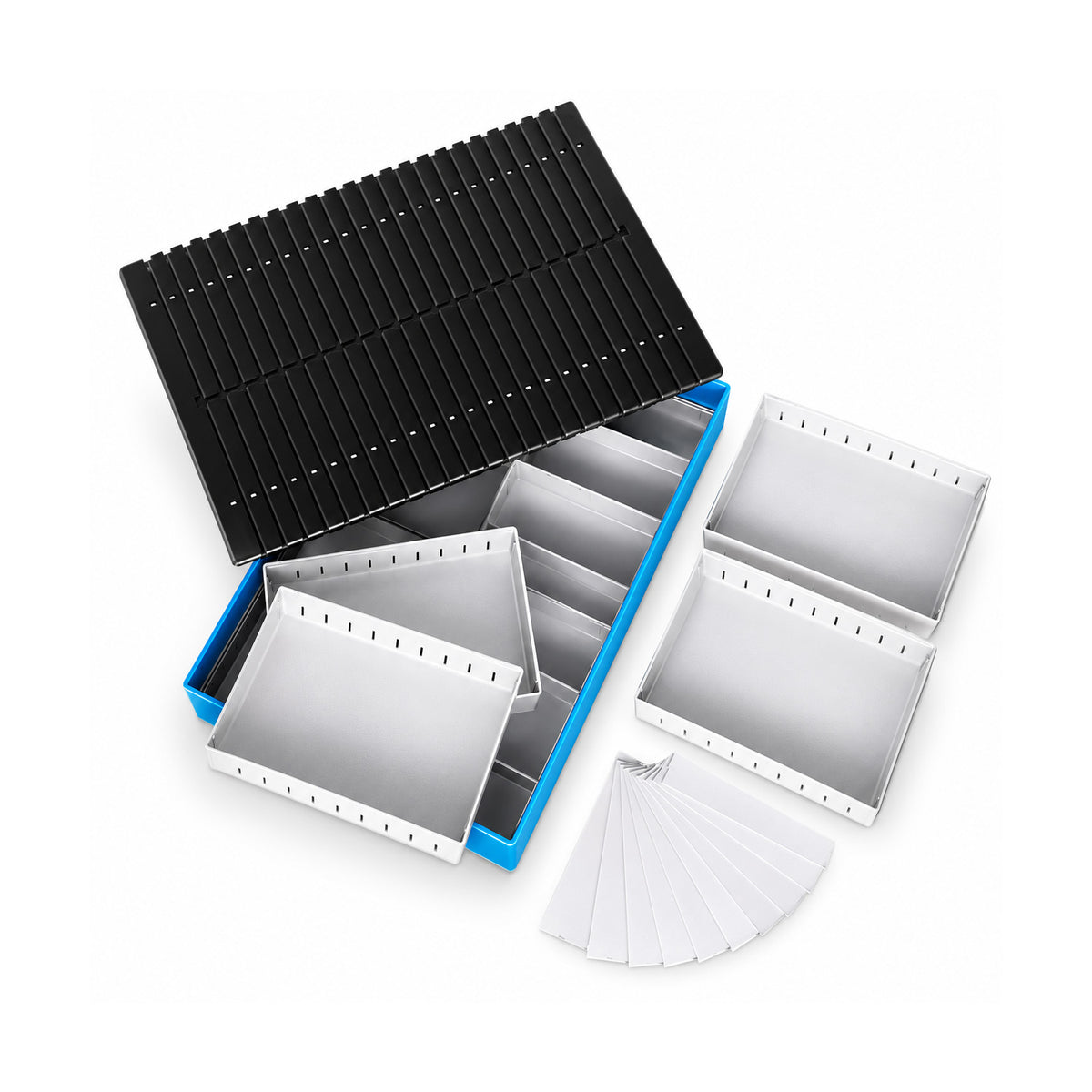 fischertechnik Box 1000 Storage Organizer with 8 Sorting Trays, 32 Dividers & Building Base Plate