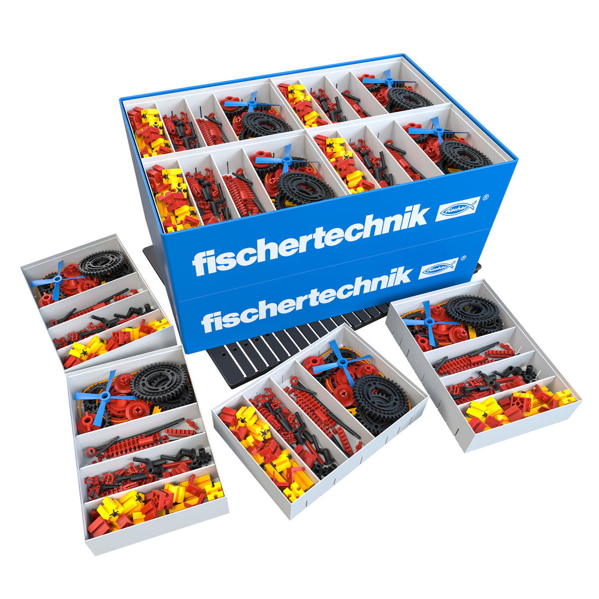 fischertechnik CLASS Set Gears – STEM Classroom Engineering Kit, 16 Student Sets, 1600 Pieces