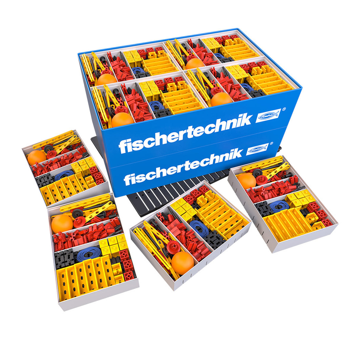 fischertechnik Class Set Simple Machines STEM Engineering Kit – 16 Classroom Sets, 10 Models | 564061