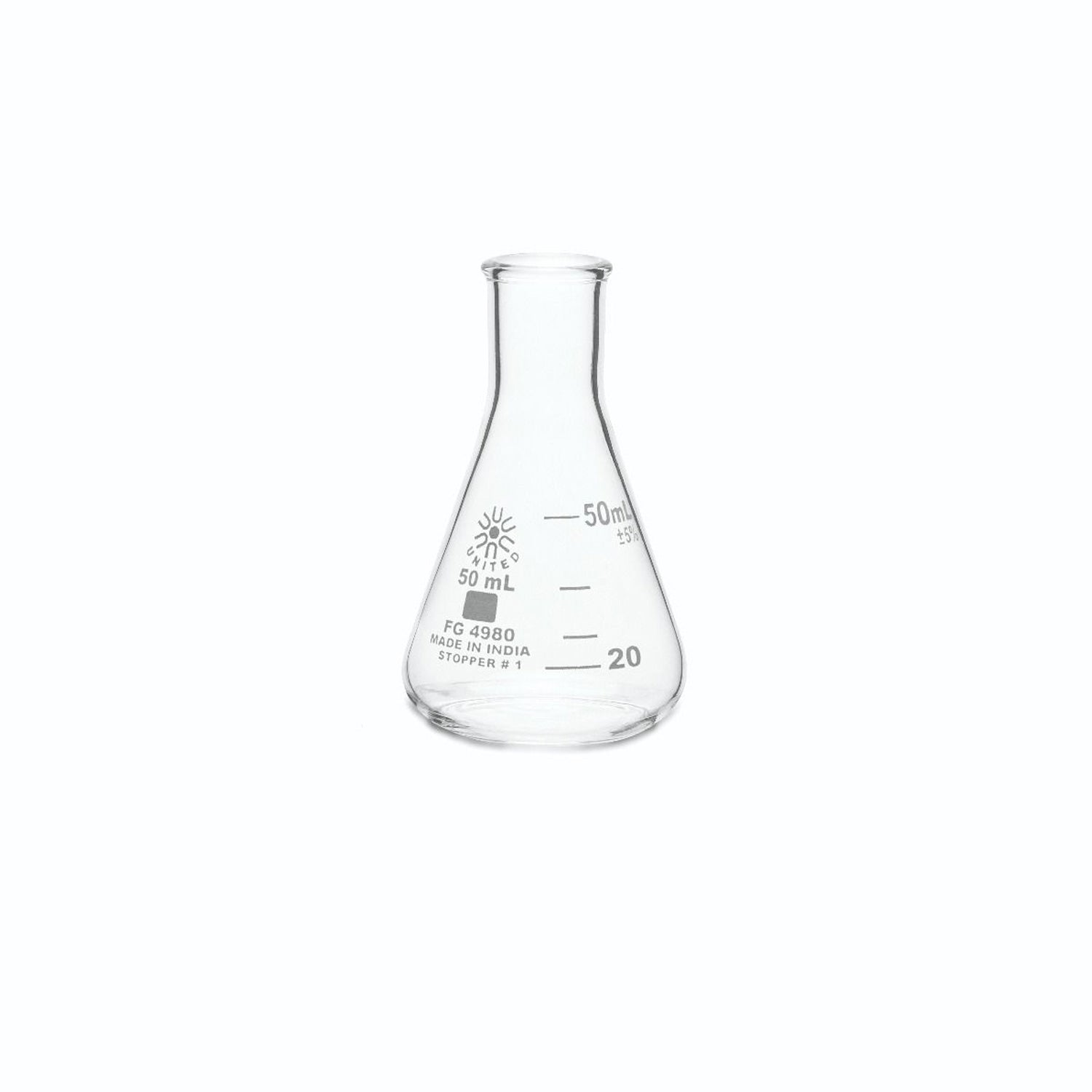 Erlenmeyer Flask Set (5 Pack), Narrow Mouth, Borosilicate Glass, Graduated Laboratory Flasks – 50 mL to 1000 mL