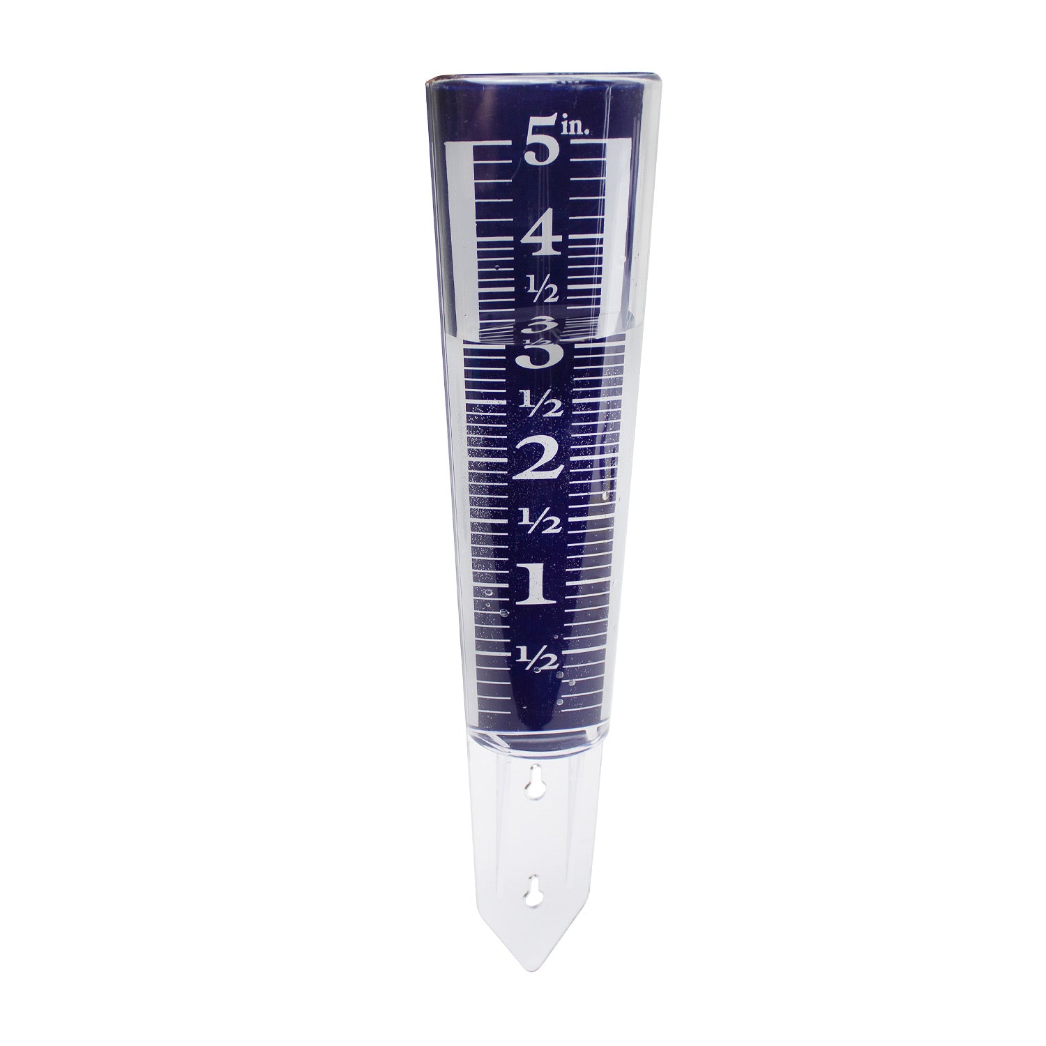United Scientific® Rain Gauge – Outdoor Rainfall Measuring Instrument, 5-Inch Capacity, Wall or Ground Mount, Durable Polystyrene Construction