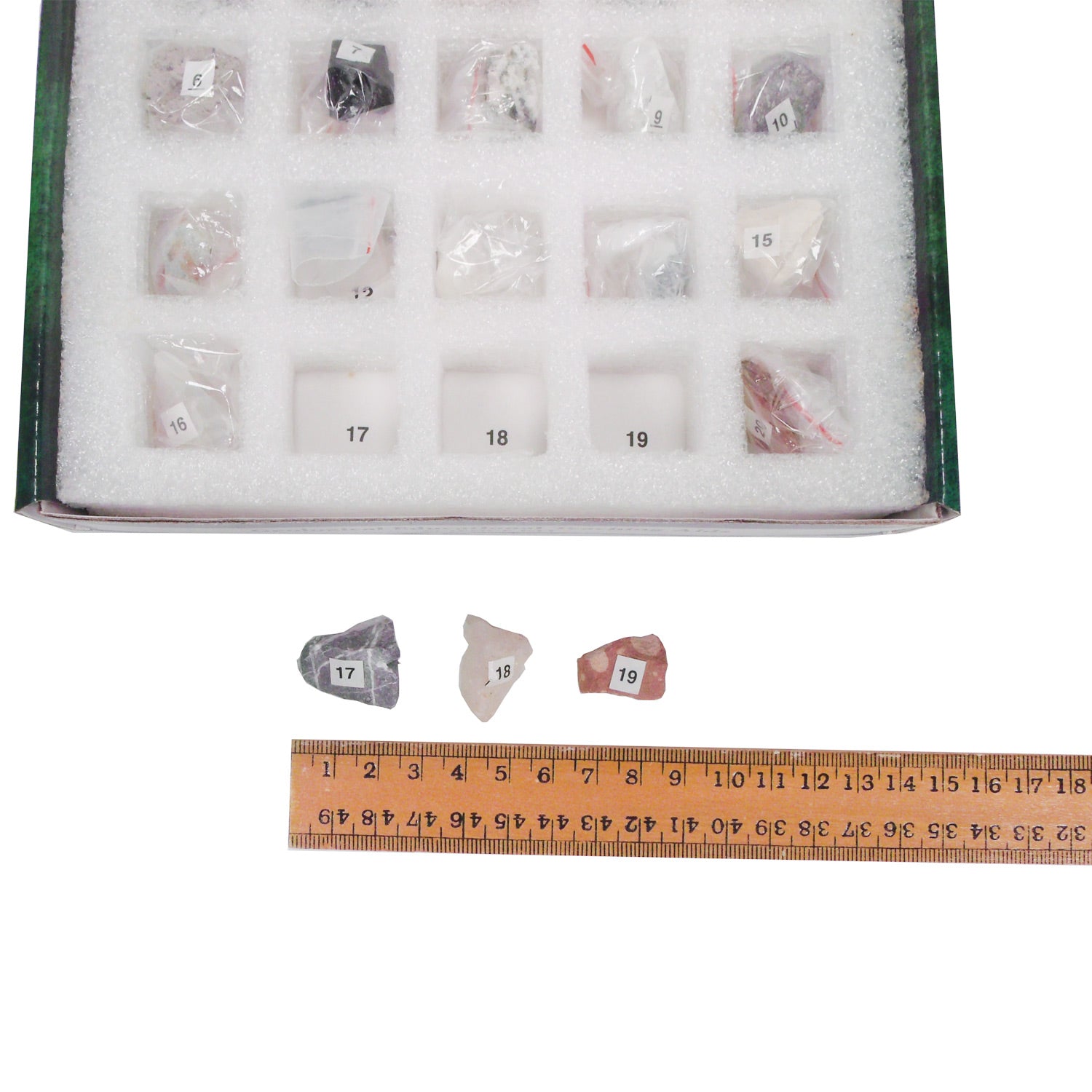 United Scientific® Rock Collection – 20 Specimens of Igneous, Sedimentary & Metamorphic Rocks for Geology & Earth Science Education