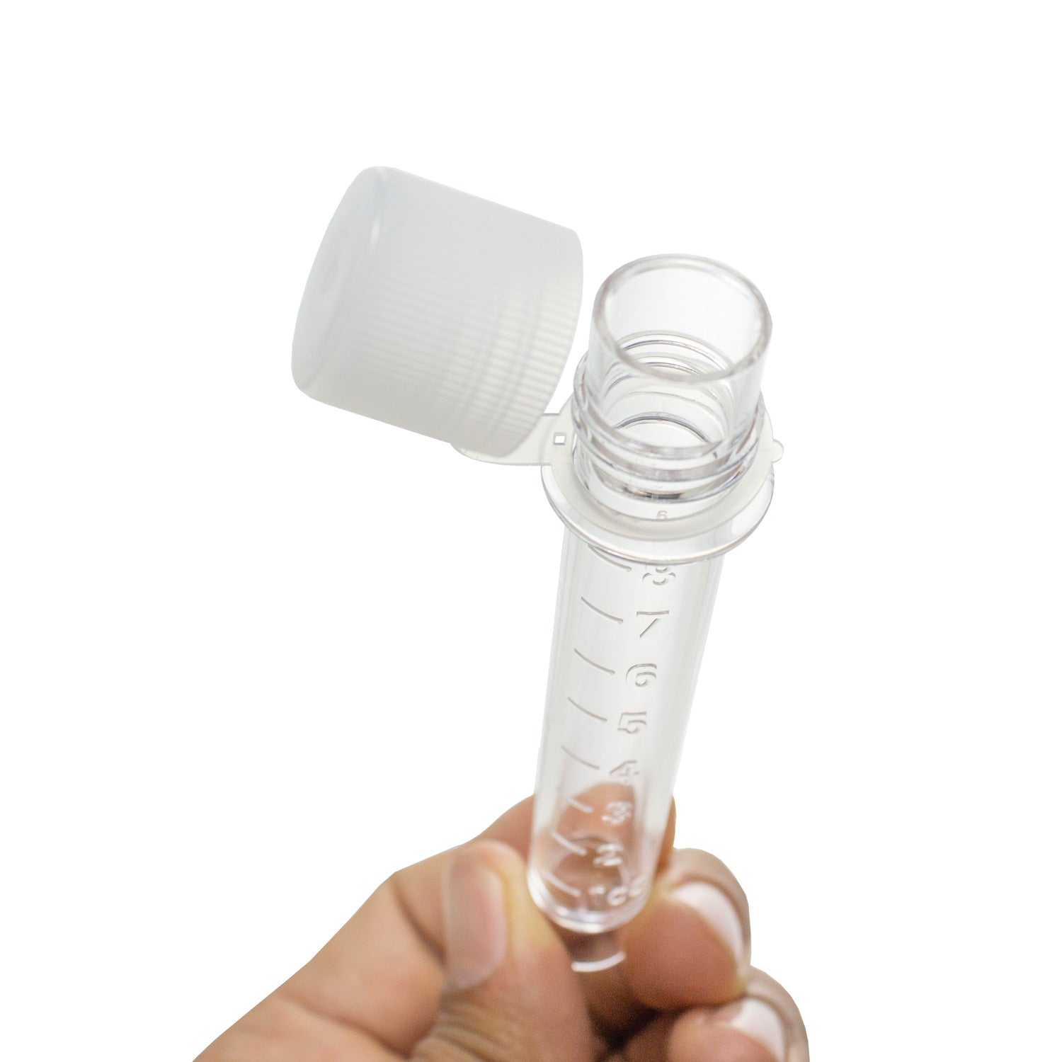 United Scientific® Sterile Transport Tubes – 8cc Polystyrene with Leak-Proof Screw Cap, Self-Standing, Graduated – Pack of 500