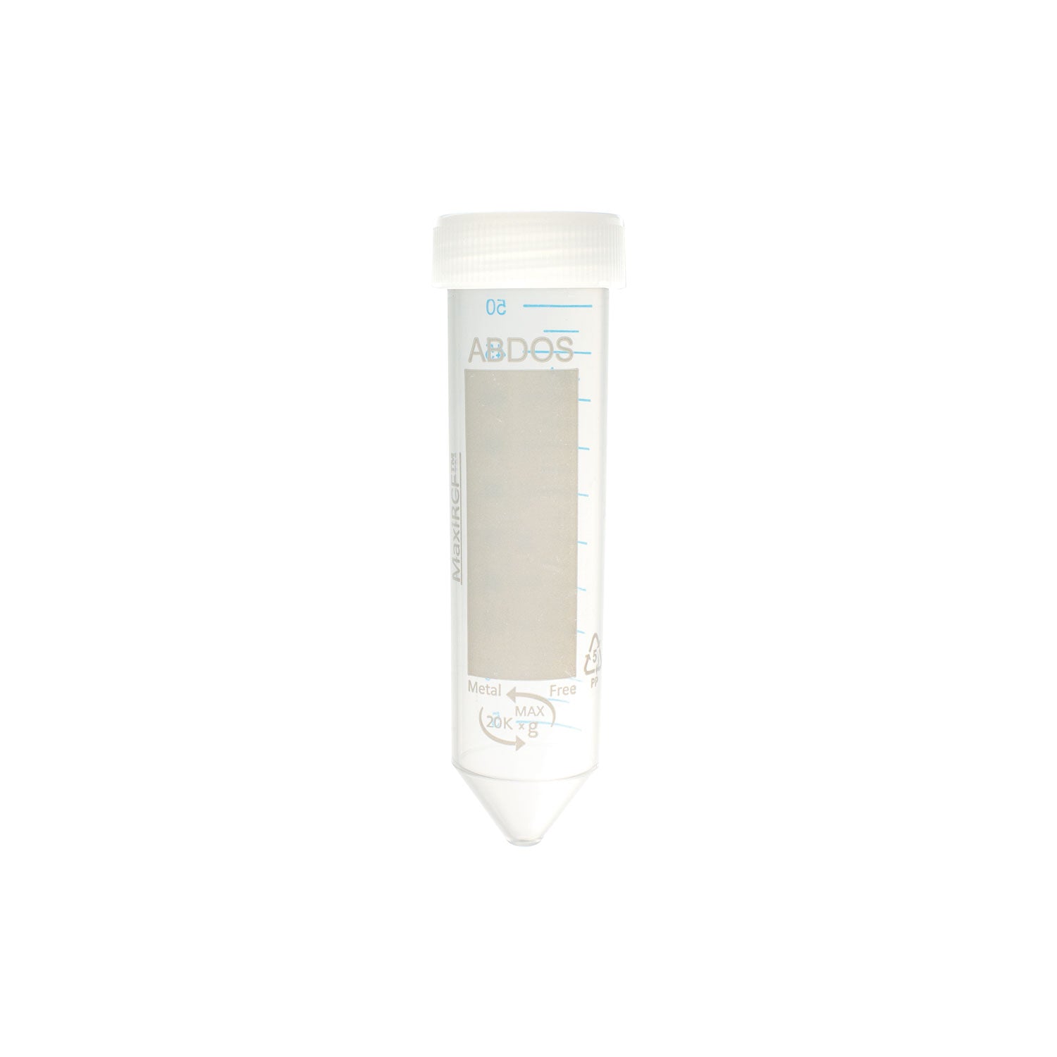 MaxiRCF™ 50mL Conical Centrifuge Tubes – Bulk Pack of 500, Trace Metal Free, High-Purity Polypropylene, Leak-Proof Caps