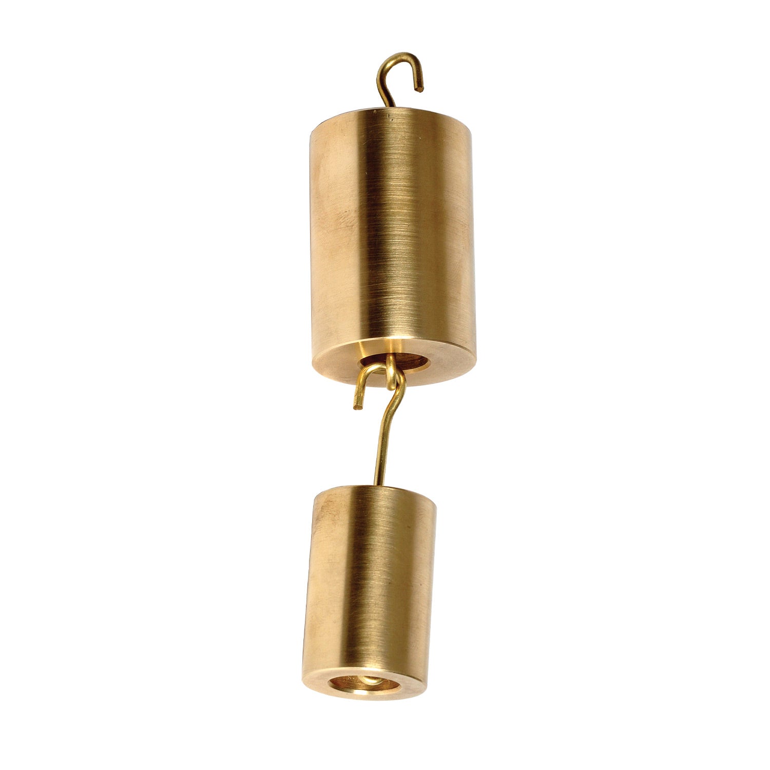 United Scientific® Hooked Double-Ended Brass Weight Set – 9 Piece Precision Masses for Physics & Classroom Experiments