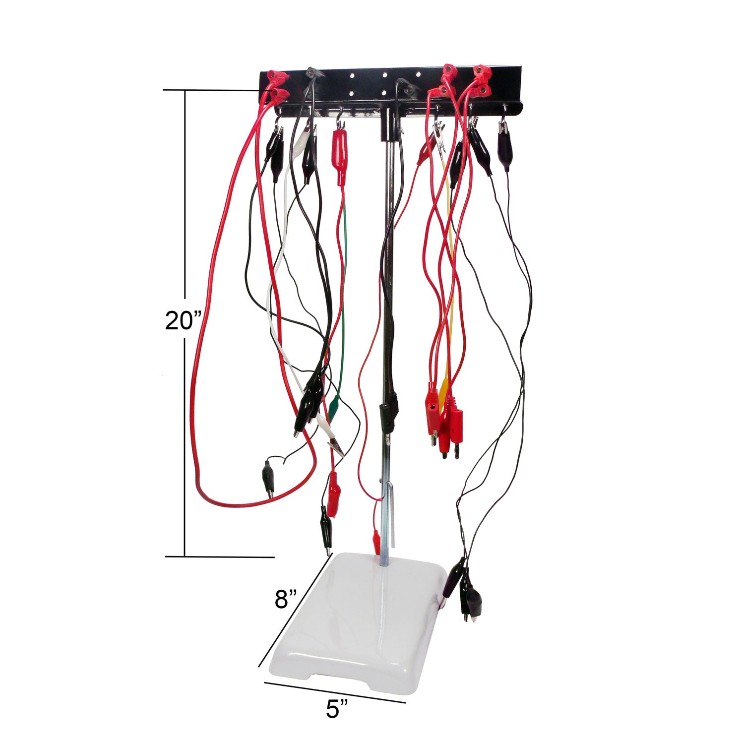 United Scientific® Connecting Cord Organizer – Holds Banana Plug & Alligator Clip Wires for Physics Labs
