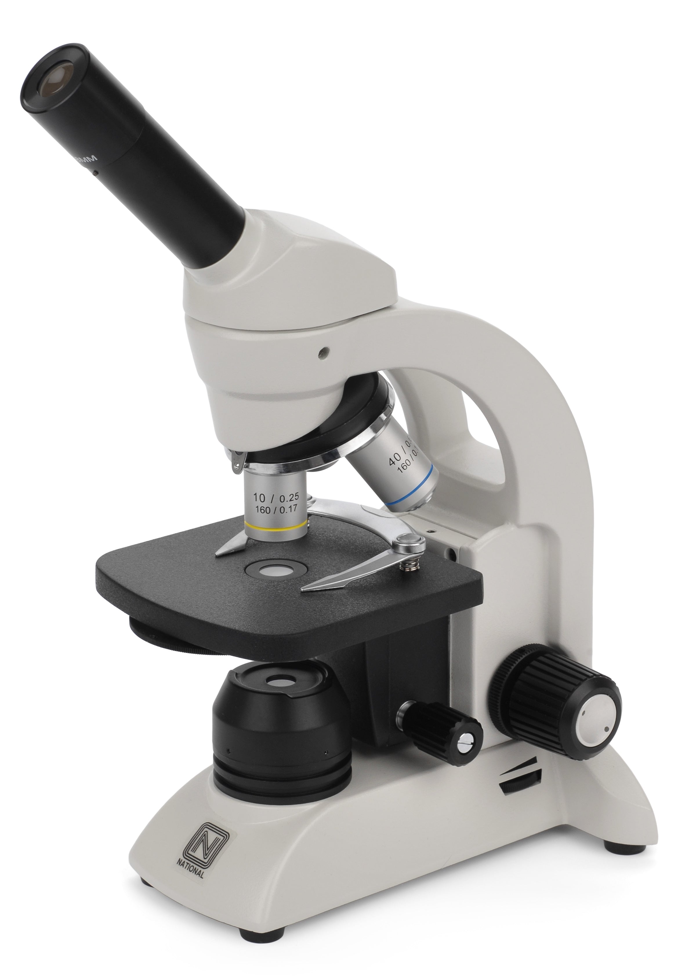National Optical 205-RLED Cordless Monocular LED Microscope – 40X-400X, Rechargeable Student & Classroom Microscope
