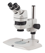 Motic K-400P Binocular Stereo Microscope – CMO Infinity Optical System, 7.5X–50X Magnification, WF10X/23mm Eyepieces, Pole Stand