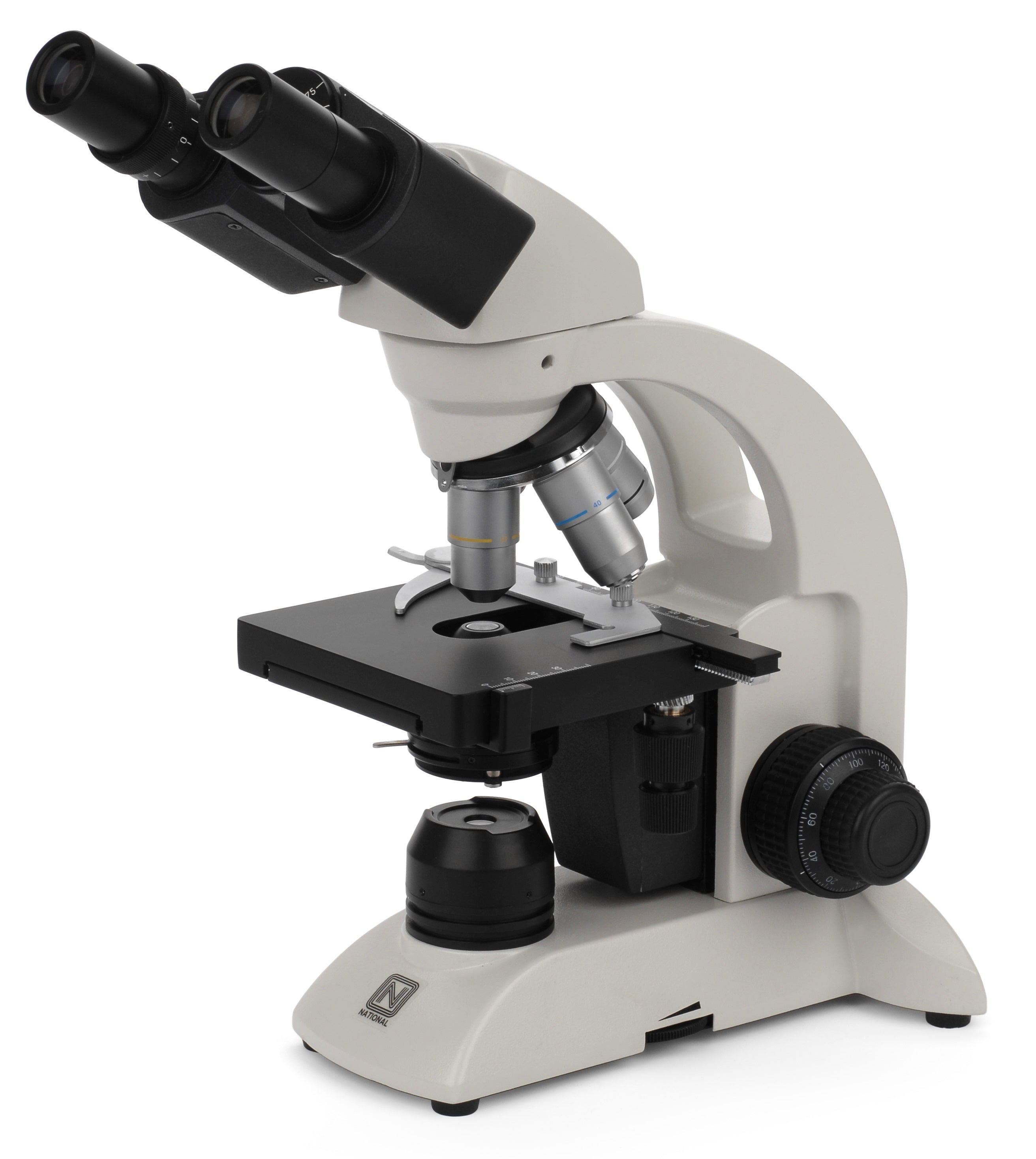 National® 215-RLED-ASC Binocular Cordless LED Microscope – Advanced Biological Microscope for Students & Professionals with ASC Objectives, Rechargeable Illumination, and Precision Optics