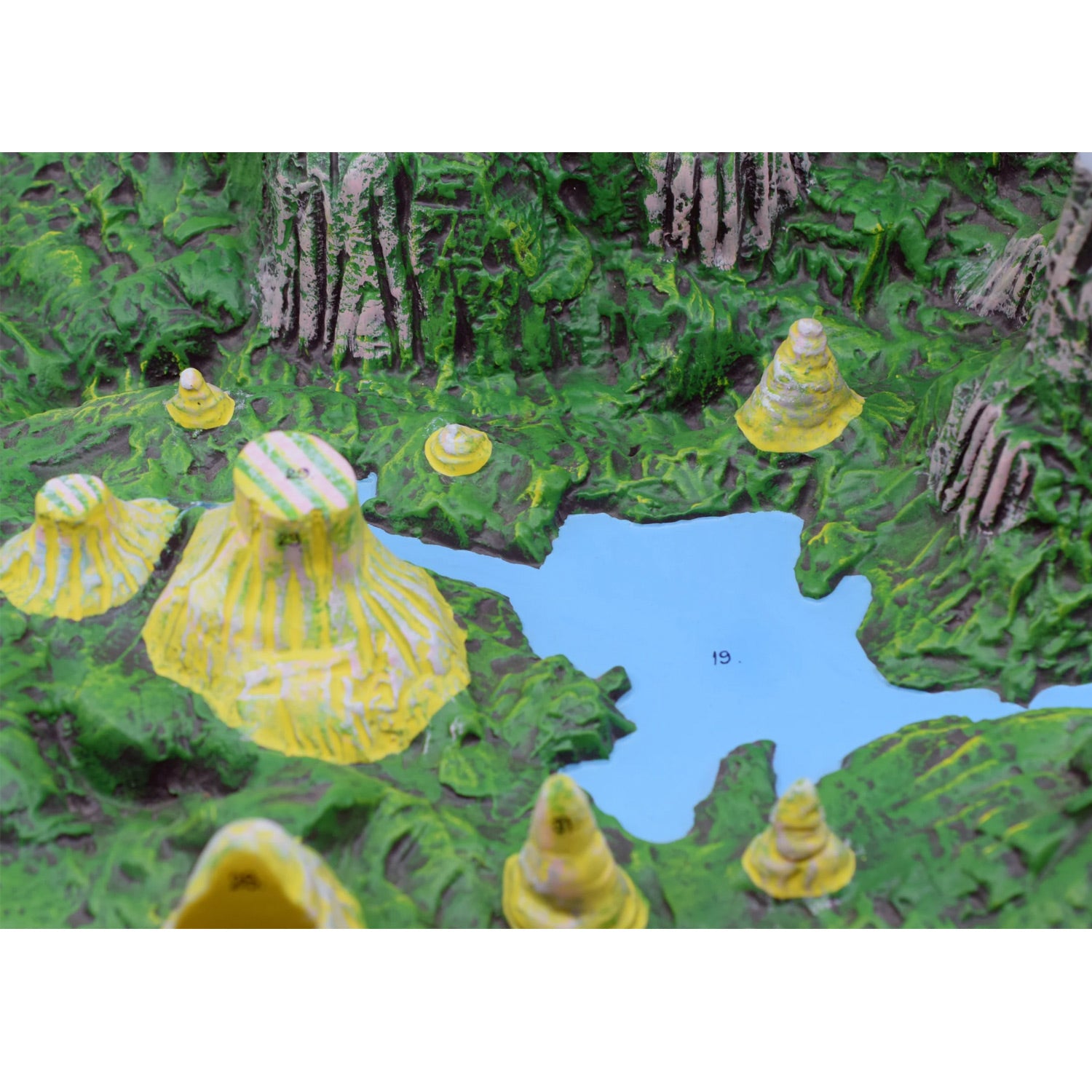 Eisco Labs Karst, Caves & Water Action Landform Model – 2-Part Geology Teaching Set with Labeled Features
