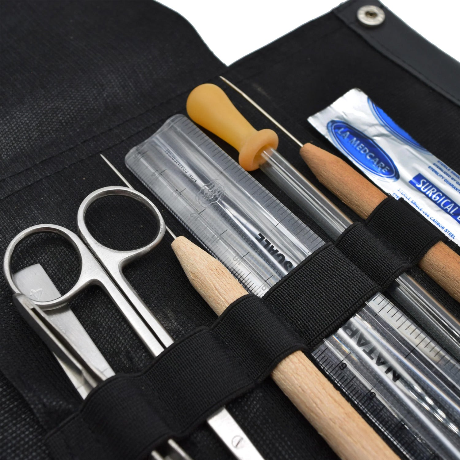 Eisco Labs 7-Piece Dissection Kit – Stainless Steel Biology Dissection Set with Leather Case for Students & Classroom Use