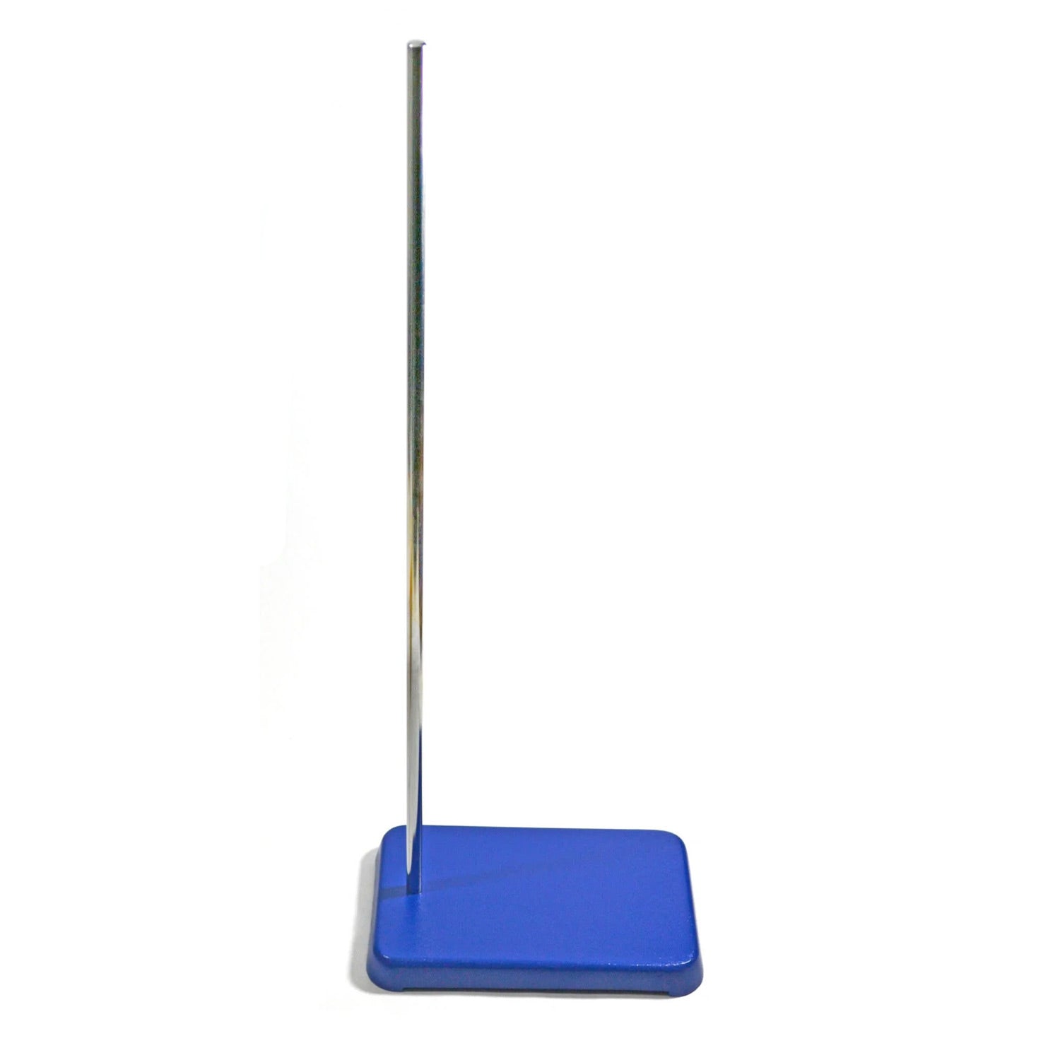 Eisco Labs Rectangular Retort Base & Rod Set – 9"x6" Cast Iron Base with 23.6" Stainless Steel Rod, Heavy Duty Lab Stand for Chemistry & Science Experiments