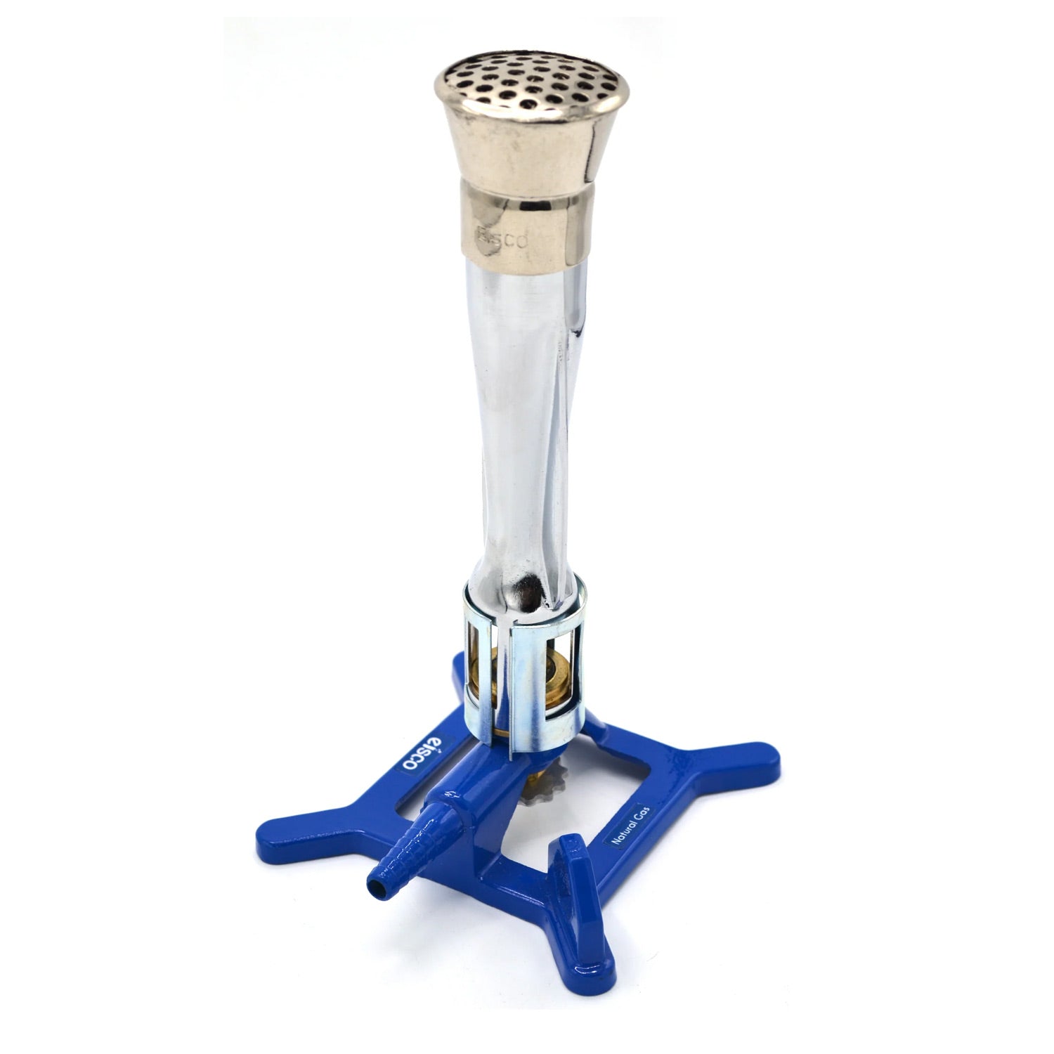 Natural Gas Meker Bunsen Burner – StabiliBase™ Anti-Tip with Handle, High-Temperature Lab Burner (1780°C, 935–1180 BTU) – Eisco Labs