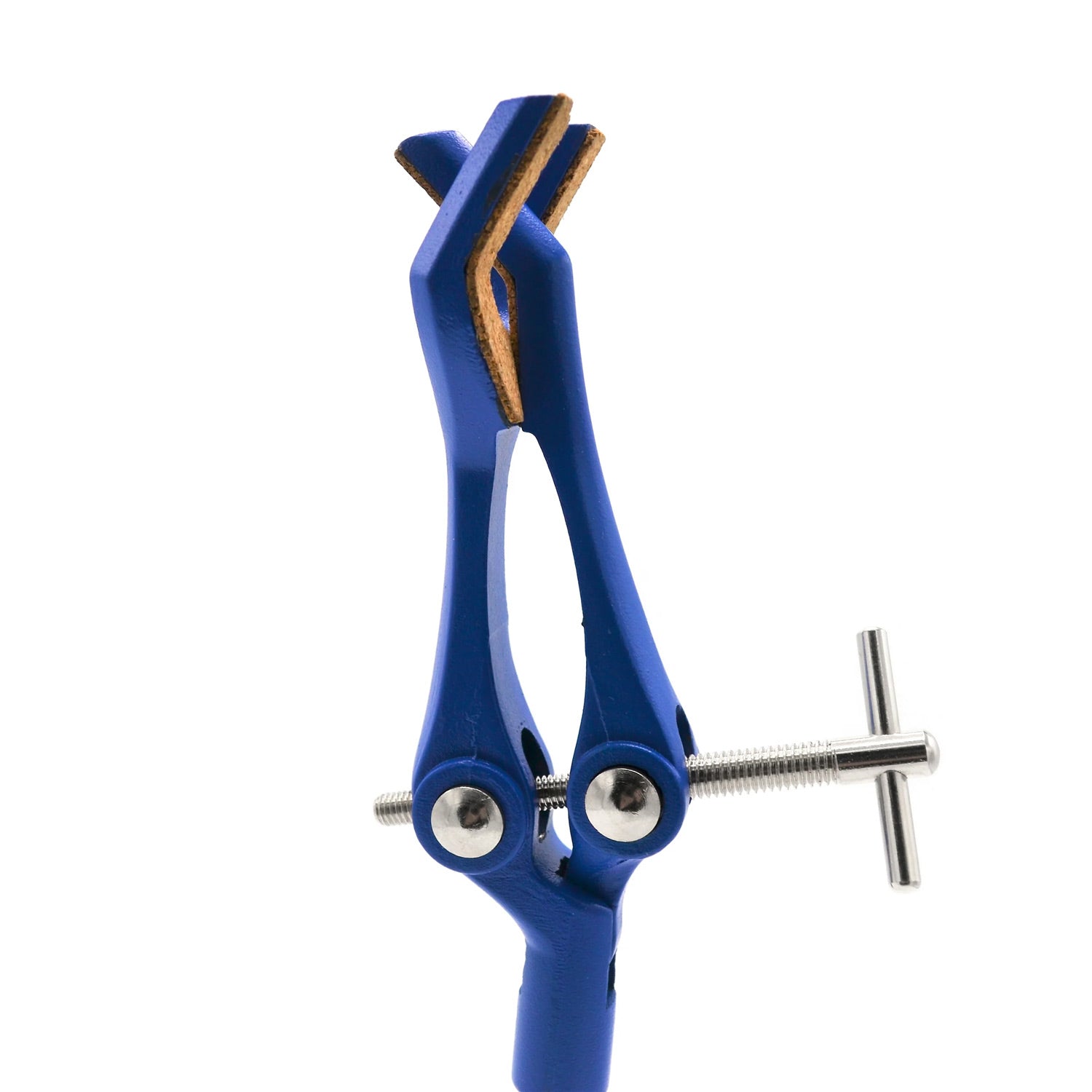 3-Finger Cork Lined Extension Clamp with Swivel Bosshead – 3.4" Max Opening, Zinc Alloy Lab Clamp for Flasks, Beakers & Test Tubes