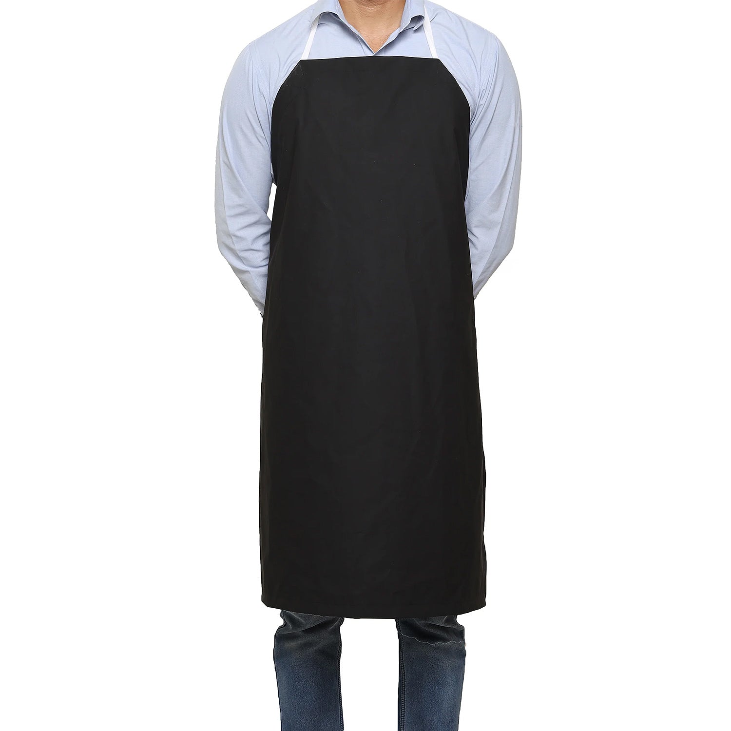 Rubber Vinyl Apron – Small 27" x 30", Black, Waterproof Chemical-Resistant Lab & Shop Apron