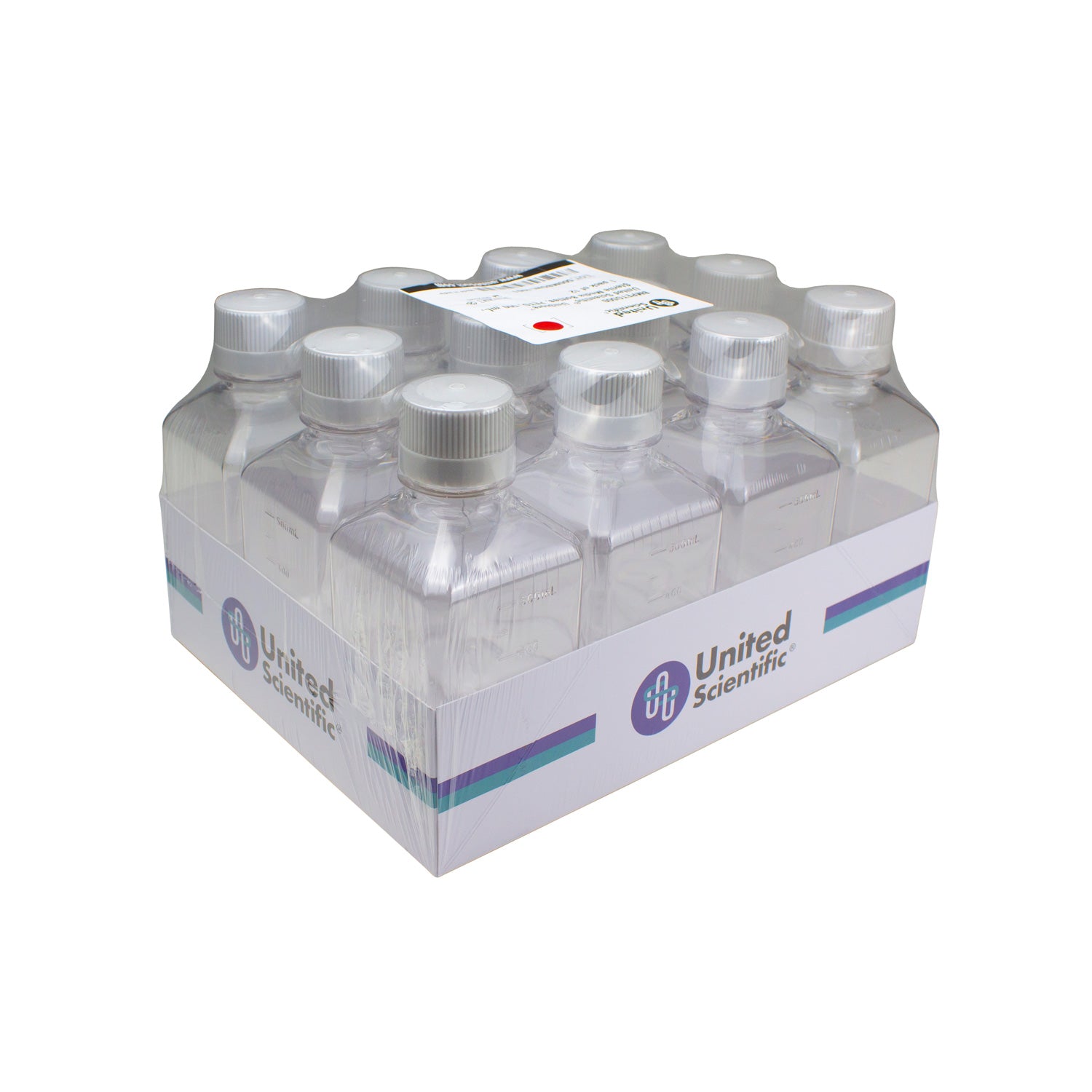 Sterile PETG Media Bottles, 30mL – Pack of 96 | UniStore™ by United Scientific®