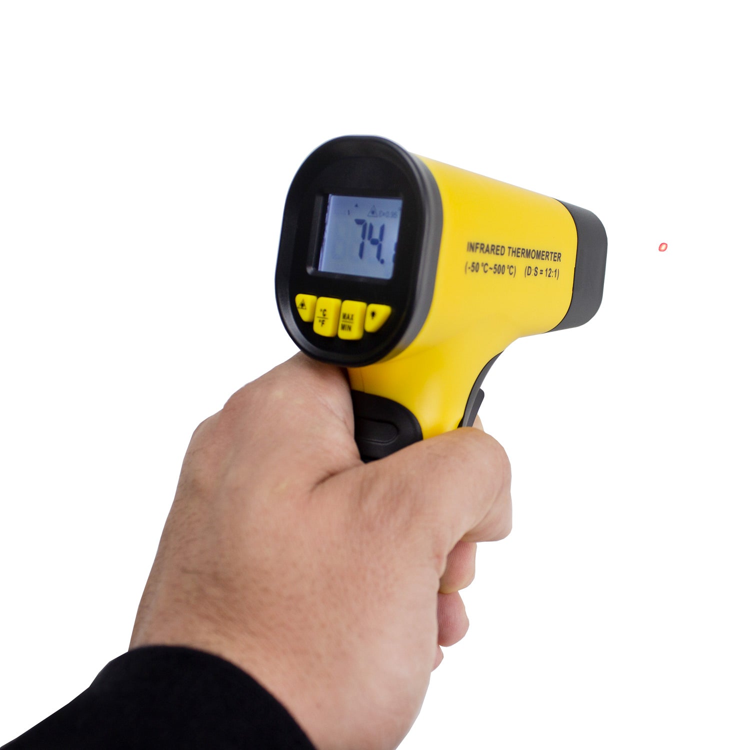 United Scientific® Digital Infrared Thermometer – Touchless Handheld Laser Temperature Gun (-50°C to 500°C / -58°F to 932°F)