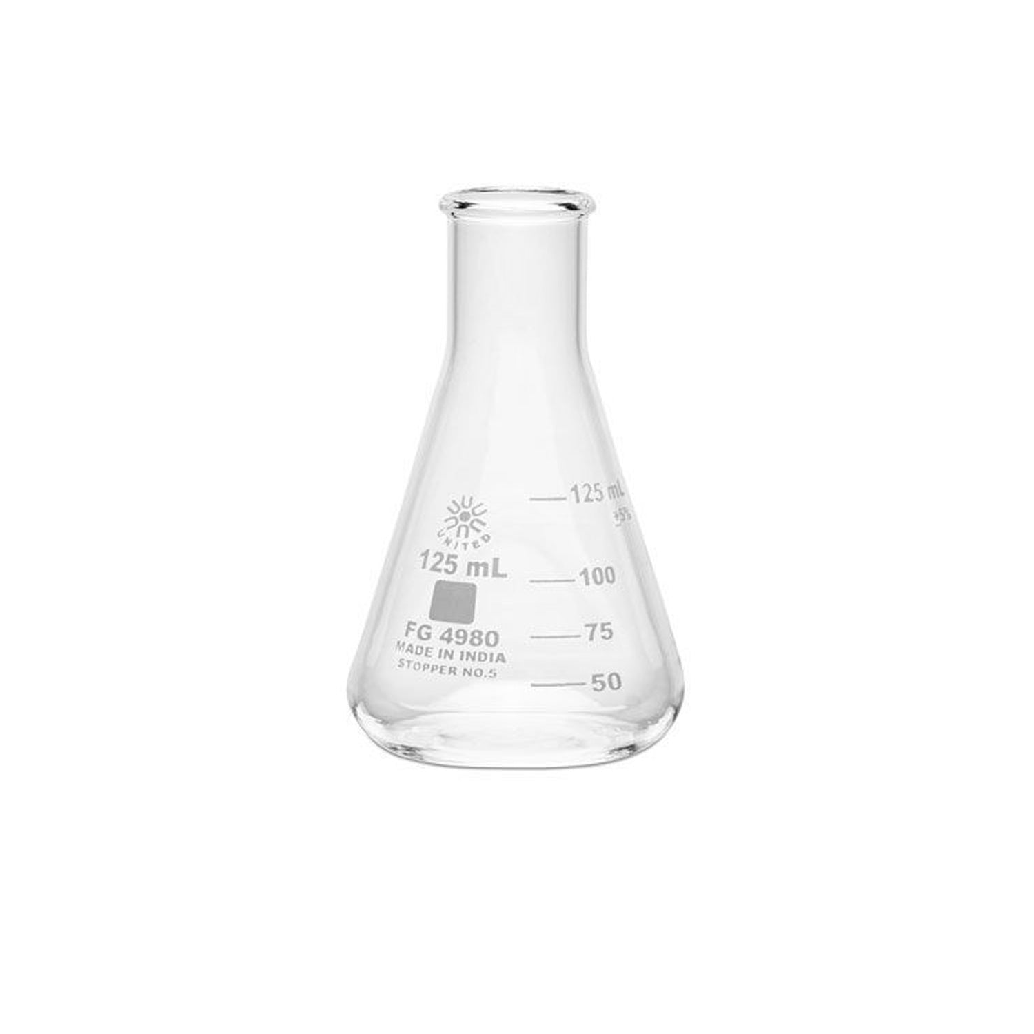 Erlenmeyer Flask Set (5 Pack), Narrow Mouth, Borosilicate Glass, Graduated Laboratory Flasks – 50 mL to 1000 mL