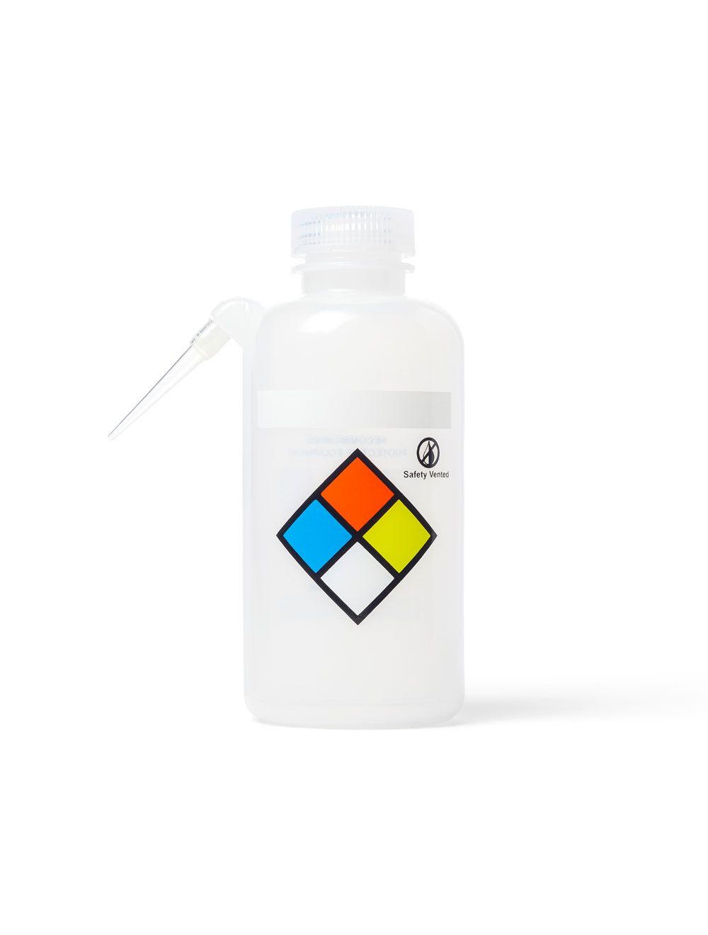 United Scientific® UniSafe™ Write-On Wash Bottle – Unitary LDPE, 500mL, Pack of 6 | Custom Label Lab Dispenser