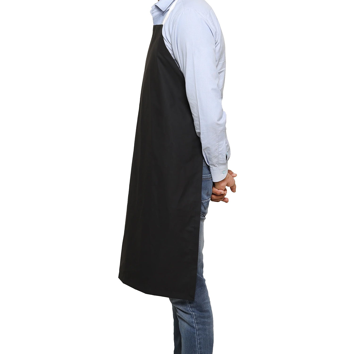 Rubber Vinyl Apron – Small 27" x 30", Black, Waterproof Chemical-Resistant Lab & Shop Apron