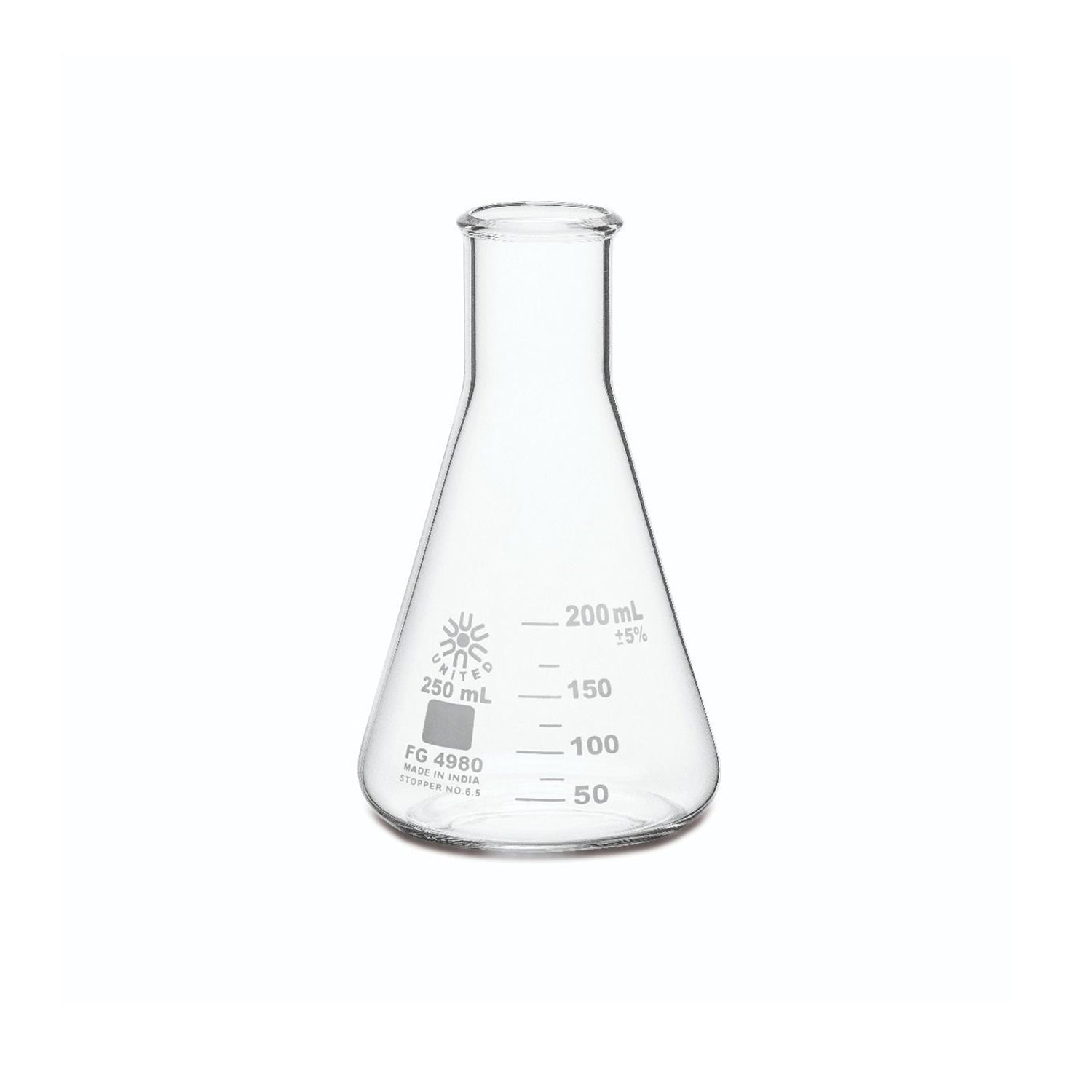 Erlenmeyer Flask Set (5 Pack), Narrow Mouth, Borosilicate Glass, Graduated Laboratory Flasks – 50 mL to 1000 mL