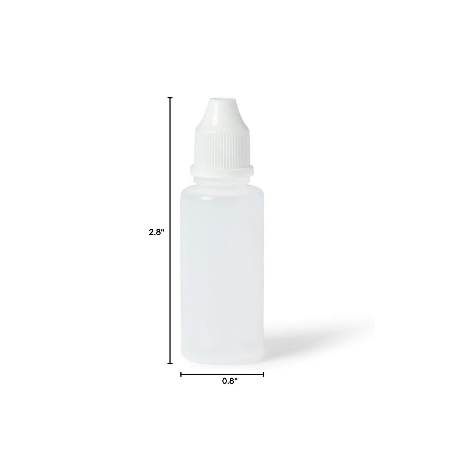 15mL LDPE Dropper Bottles (Unassembled) – Pack of 24 | United Scientific® Lab-Grade, Translucent Plastic