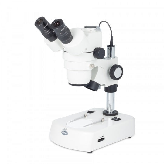 National Optical Zoom Stereo Microscope, 10X–40X Magnification, Trinocular Head with Dual LED Illumination