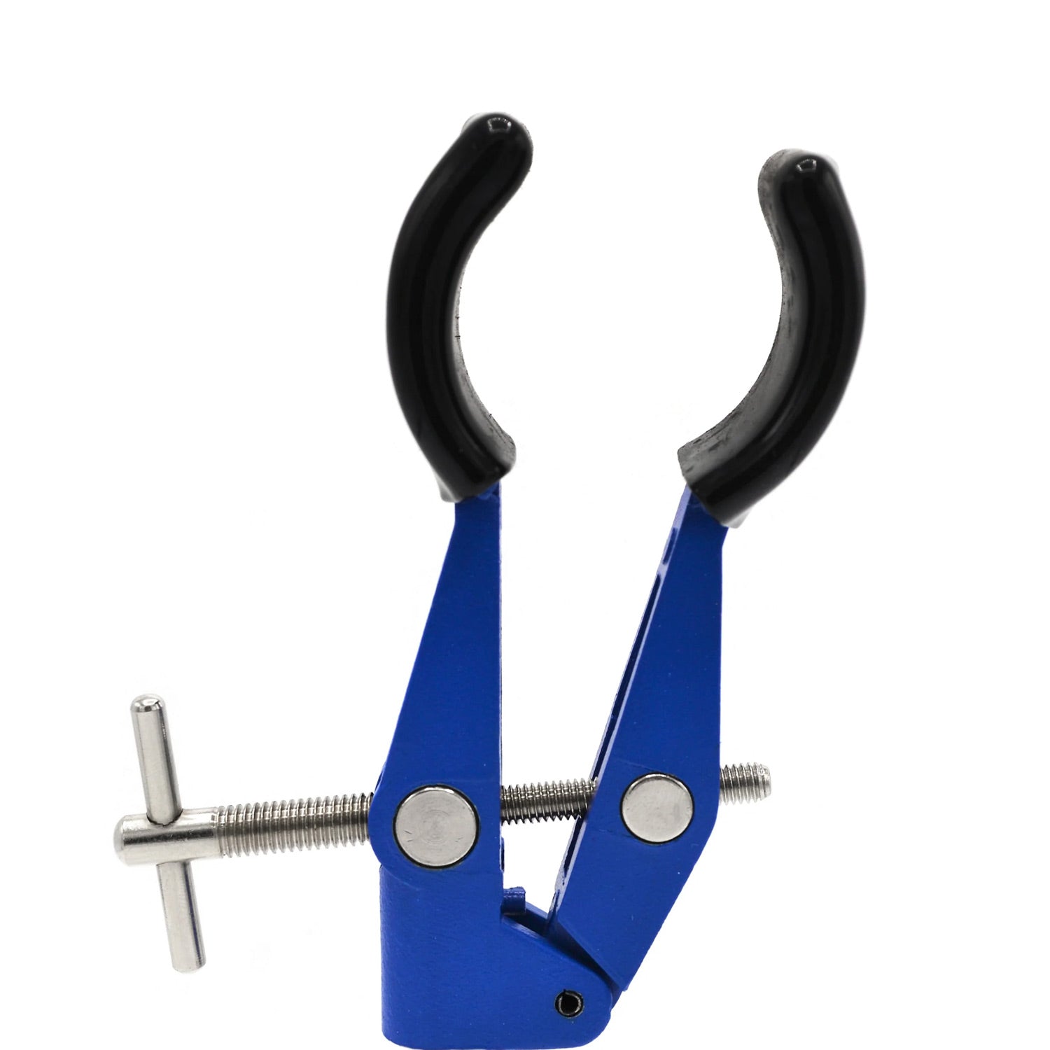 2-Prong Burette Clamp with Swivel Bosshead – Zinc Alloy Laboratory Clamp, Vinyl-Coated Jaws, 4.25" (11cm) Max Opening