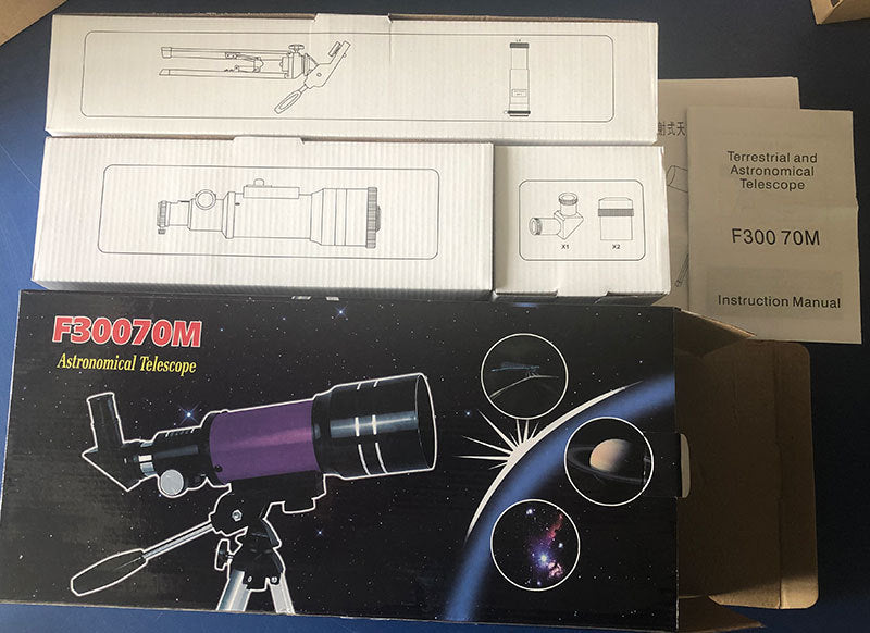 F30070M Refractor Astronomical Telescope for Kids – 70mm Educational Beginner Telescope with Adjustable Tripod