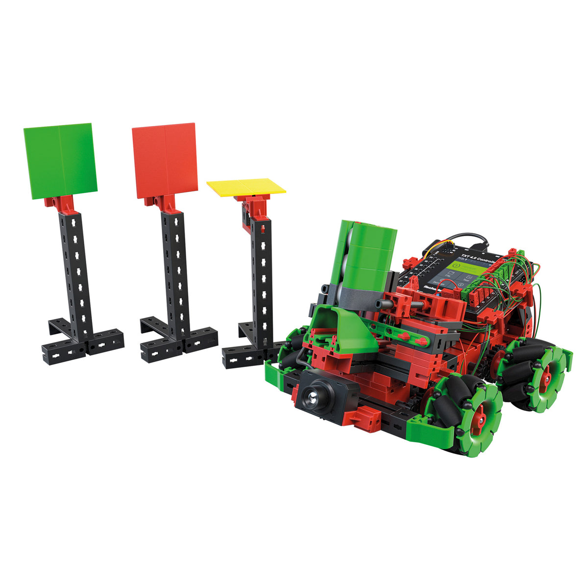 fischertechnik Robotics Add-On Omniwheels STEM Robotics & Coding Expansion Kit, 331 Pieces